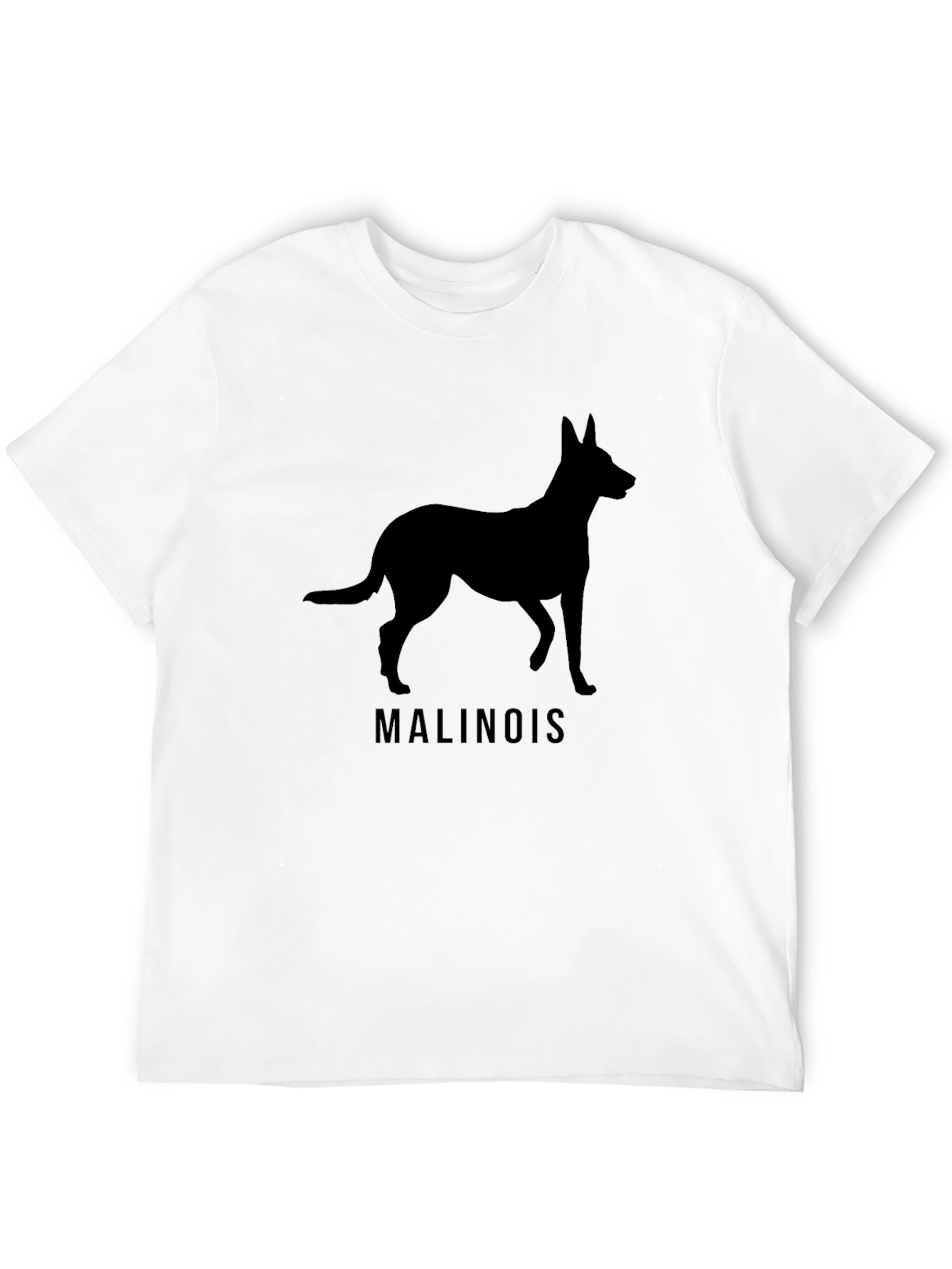 Malinois Dog Silhouette Black T-Shirt