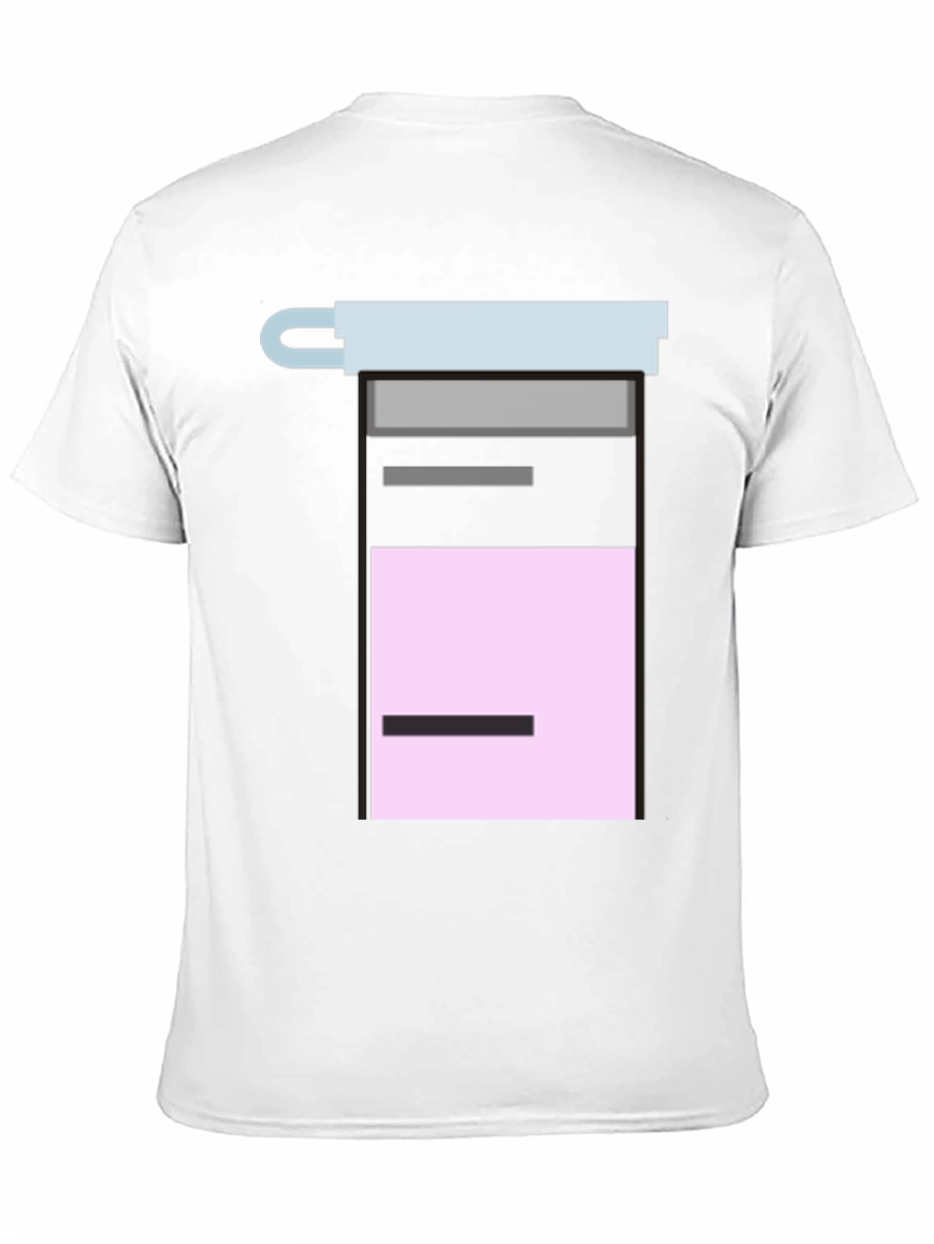 Geometric Graphic Tee - Black Cotton Blend Shirt