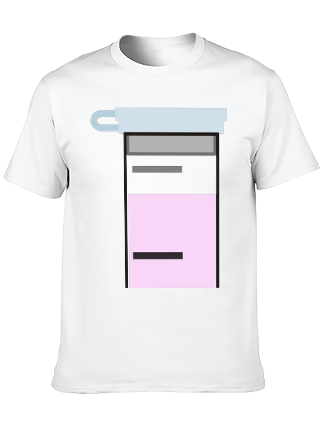 Geometric Graphic Tee - Black Cotton Blend Shirt
