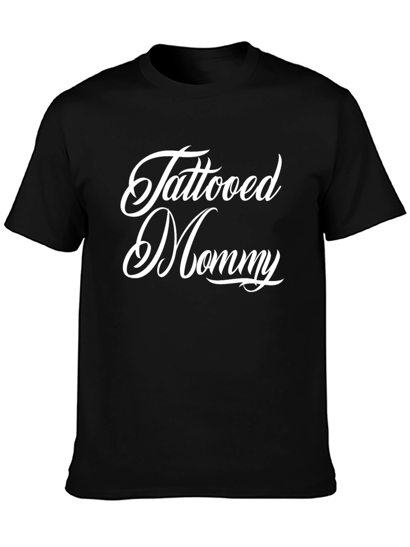 Tattooed Mommy Graphic Tee - Black Cotton T-Shirt