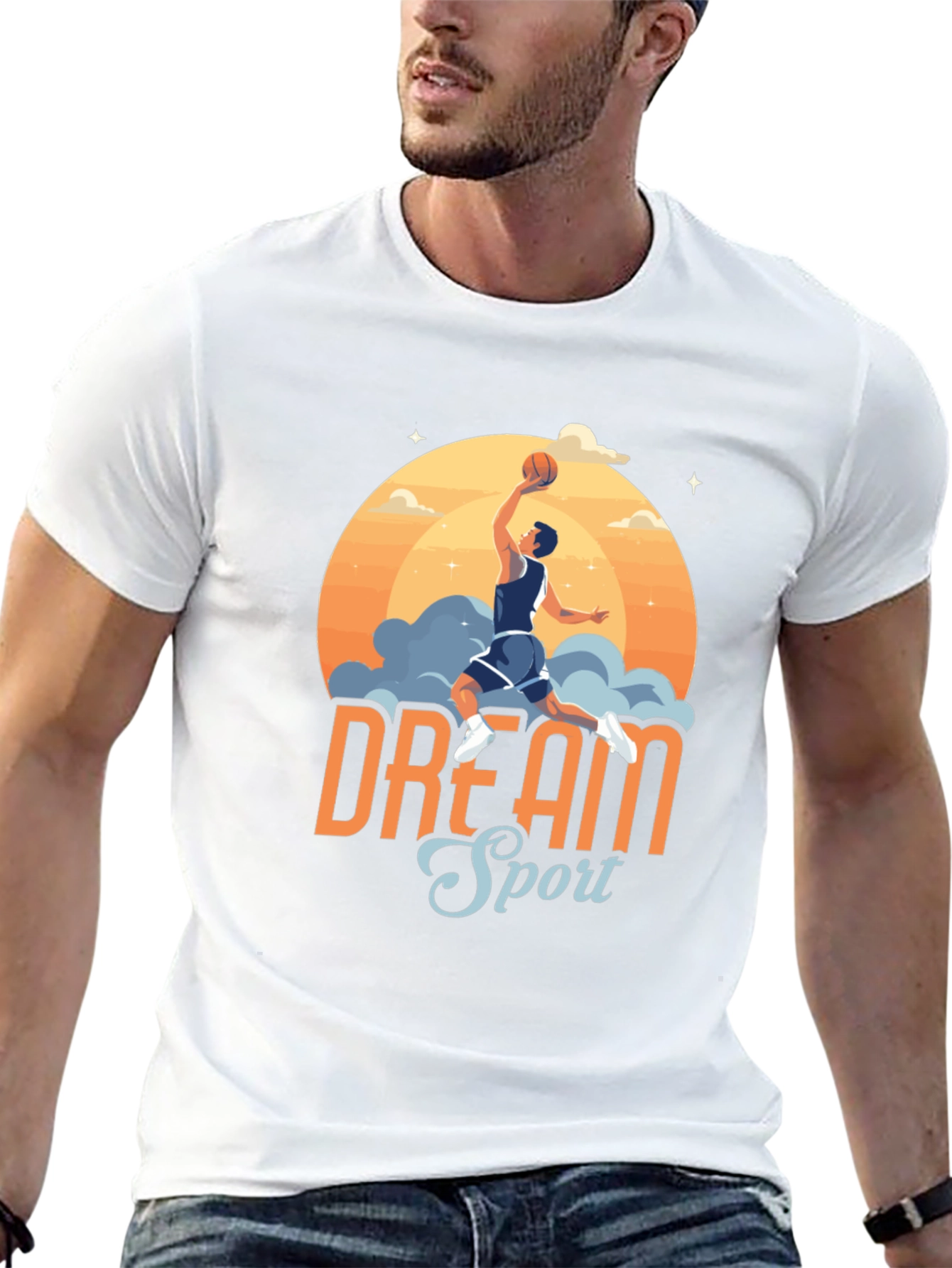 Dream Sport Basketball Graphic T-Shirt