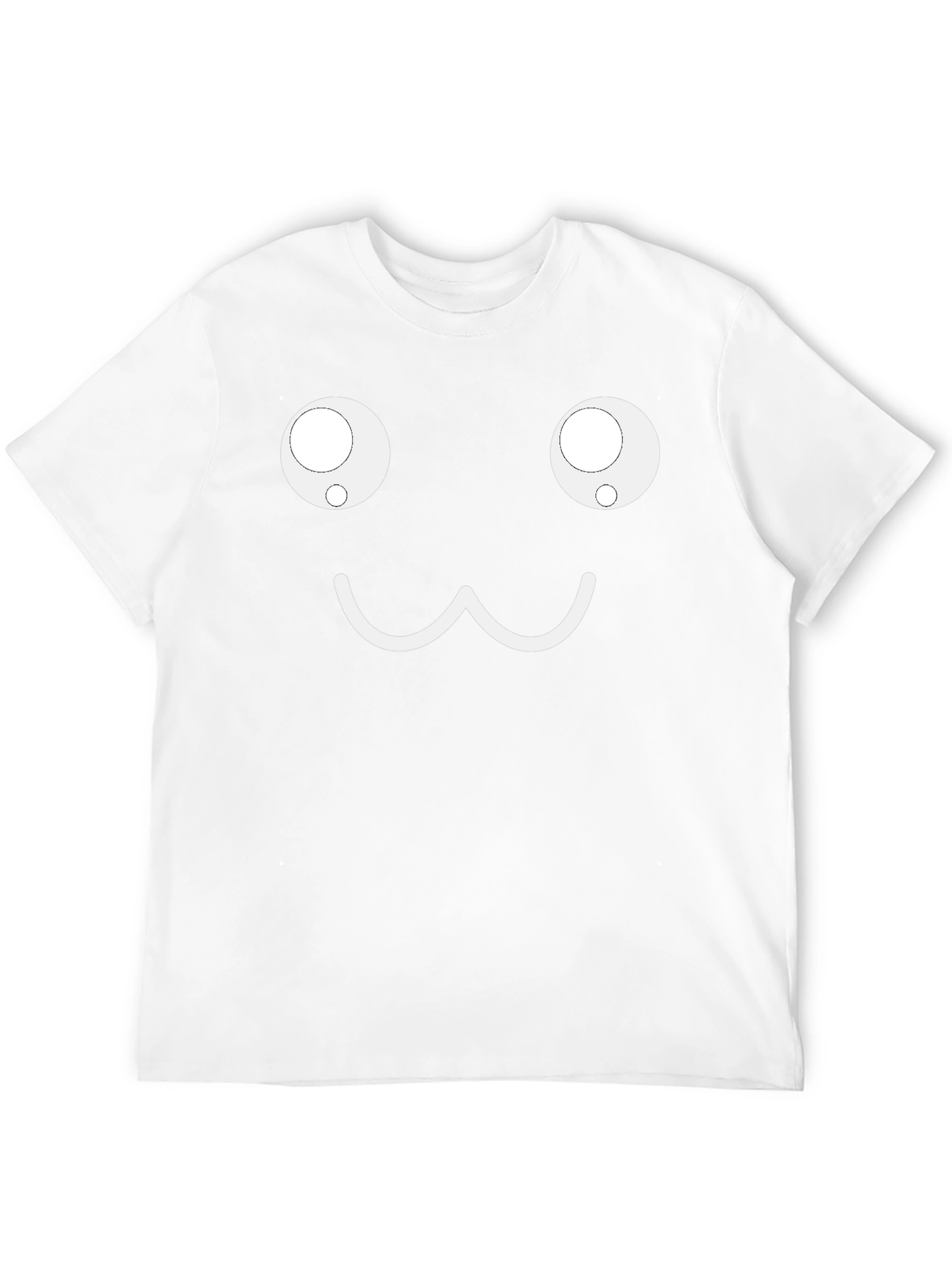 Funny Kawaii Face Black T-Shirt