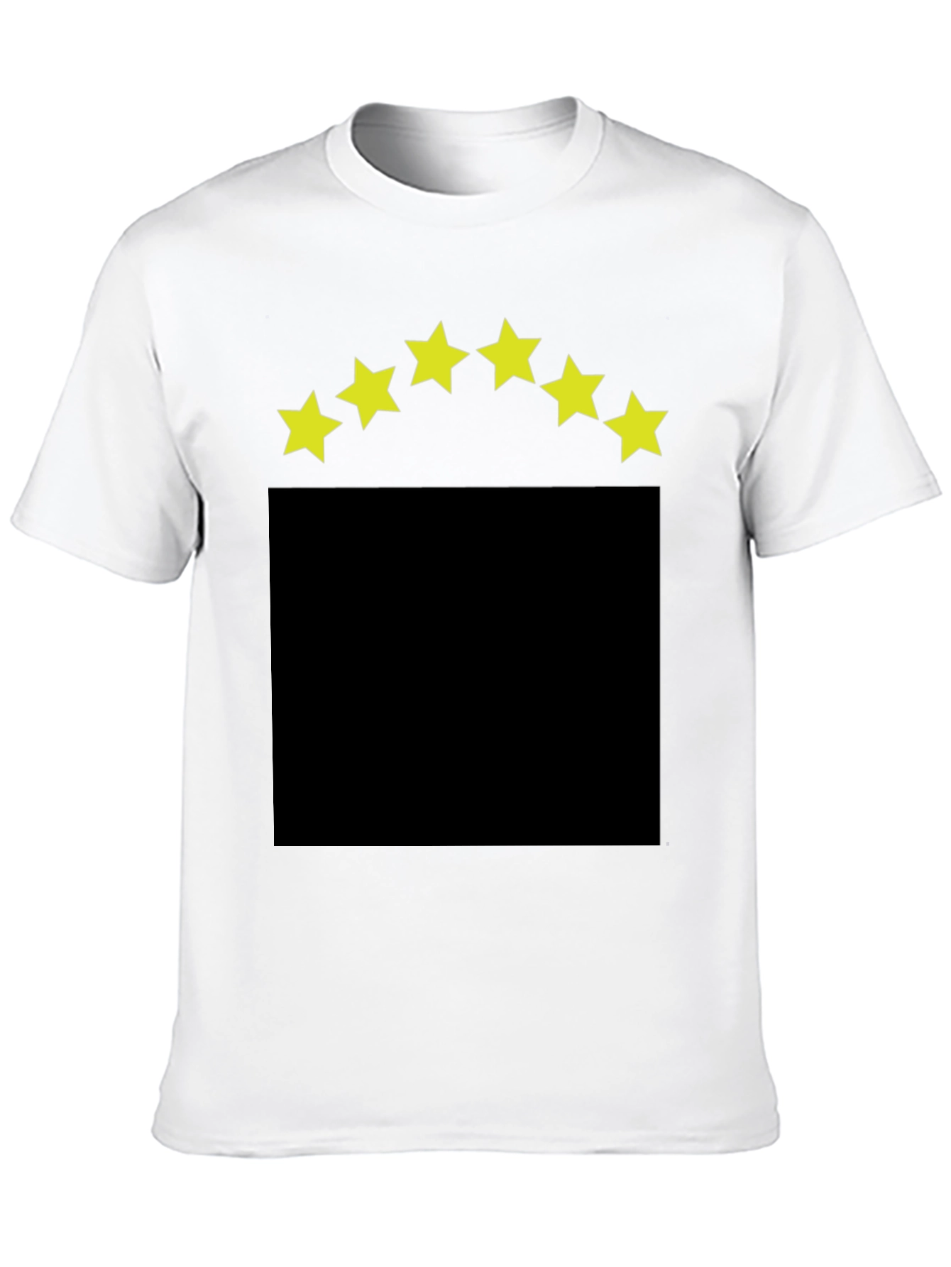 Black T-Shirt with Yellow Star Design