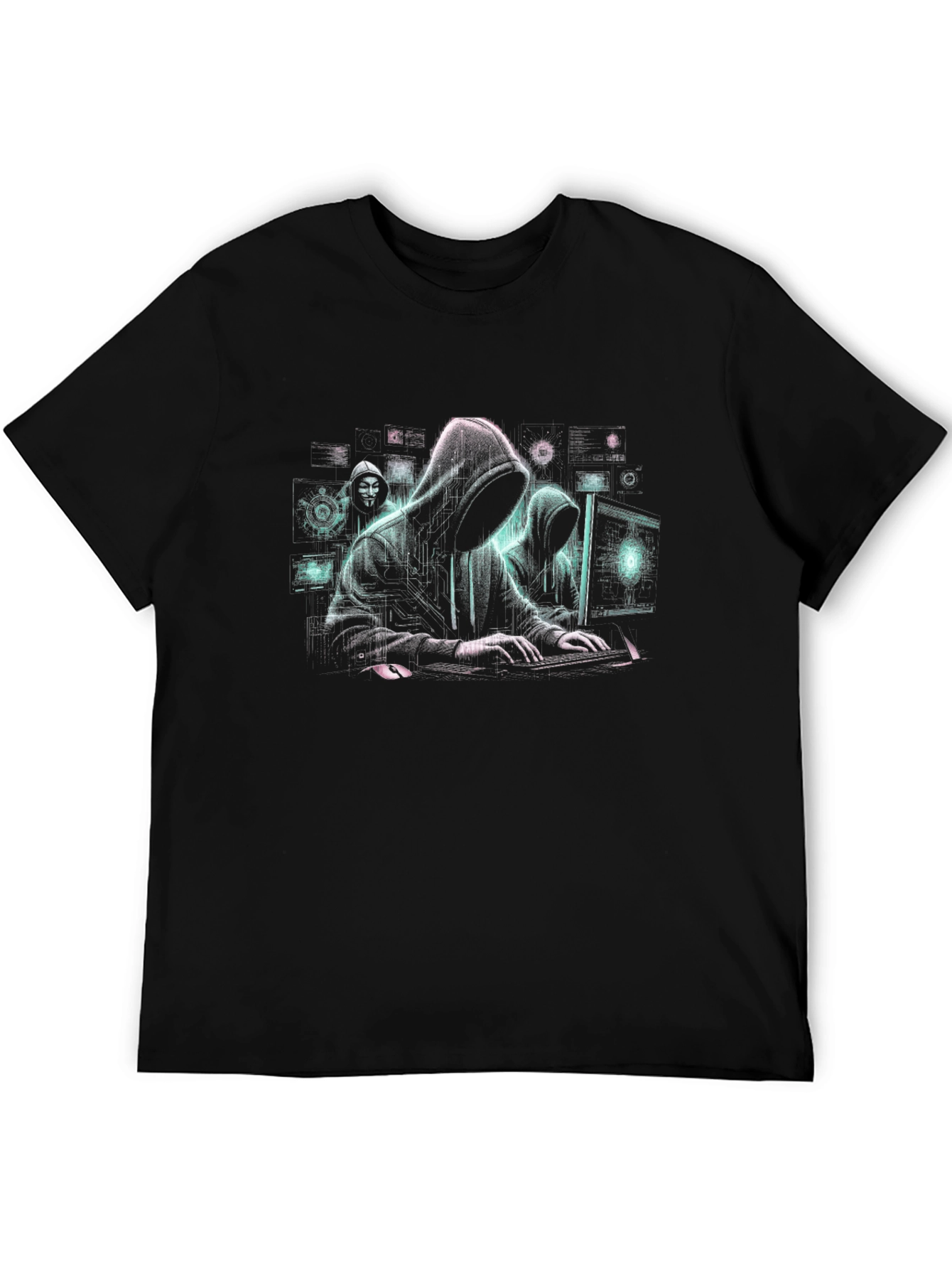 Hacker Graphic T-Shirt - Anonymous Coding Style