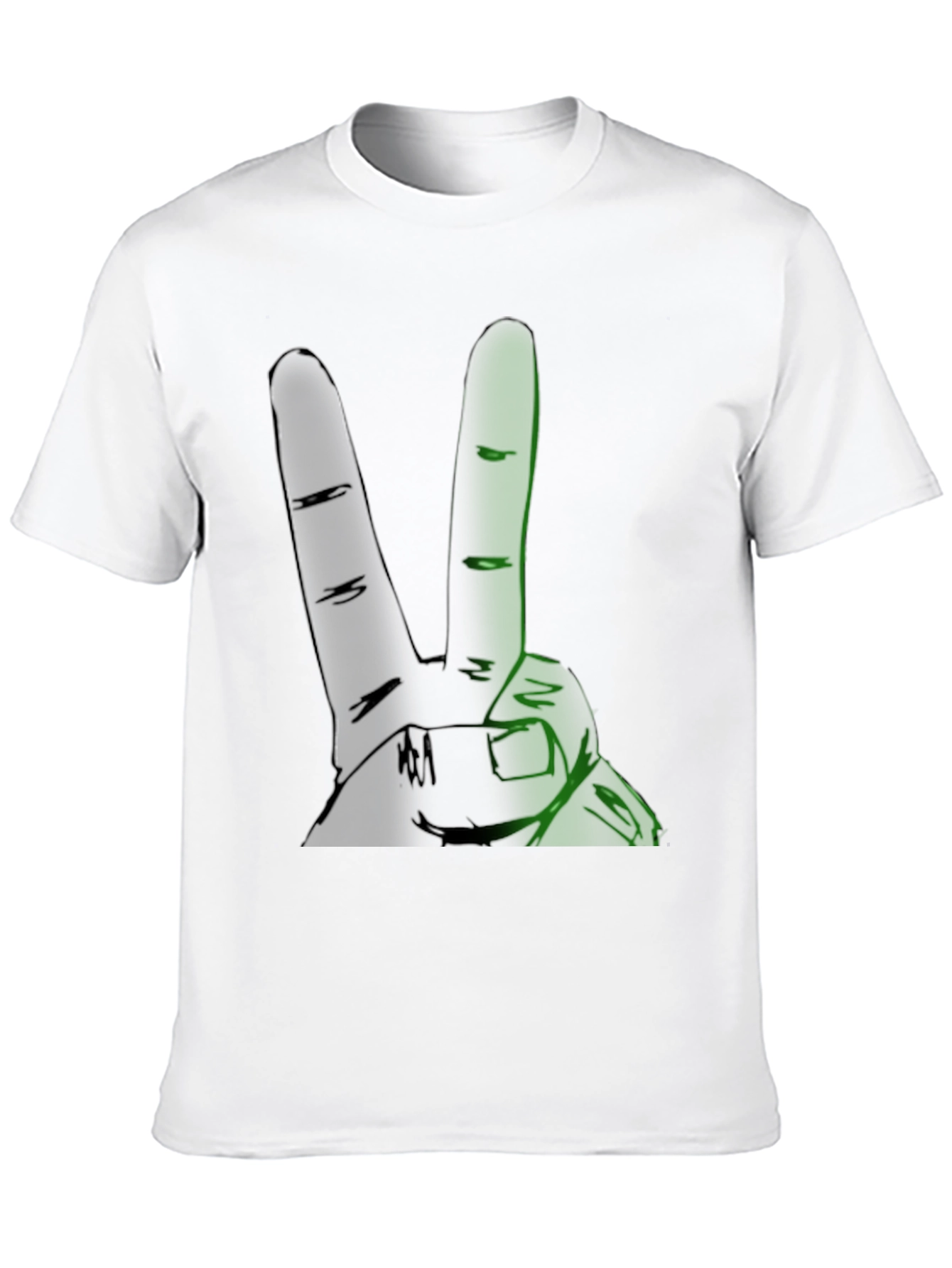 Cool Graphic Peace Sign Mens Black T-Shirt