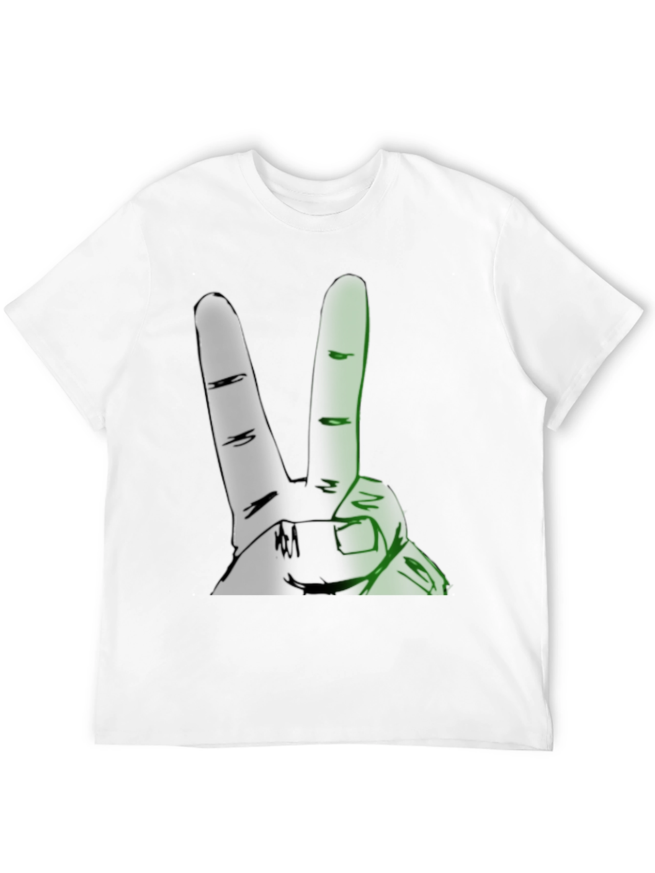 Cool Graphic Peace Sign Mens Black T-Shirt