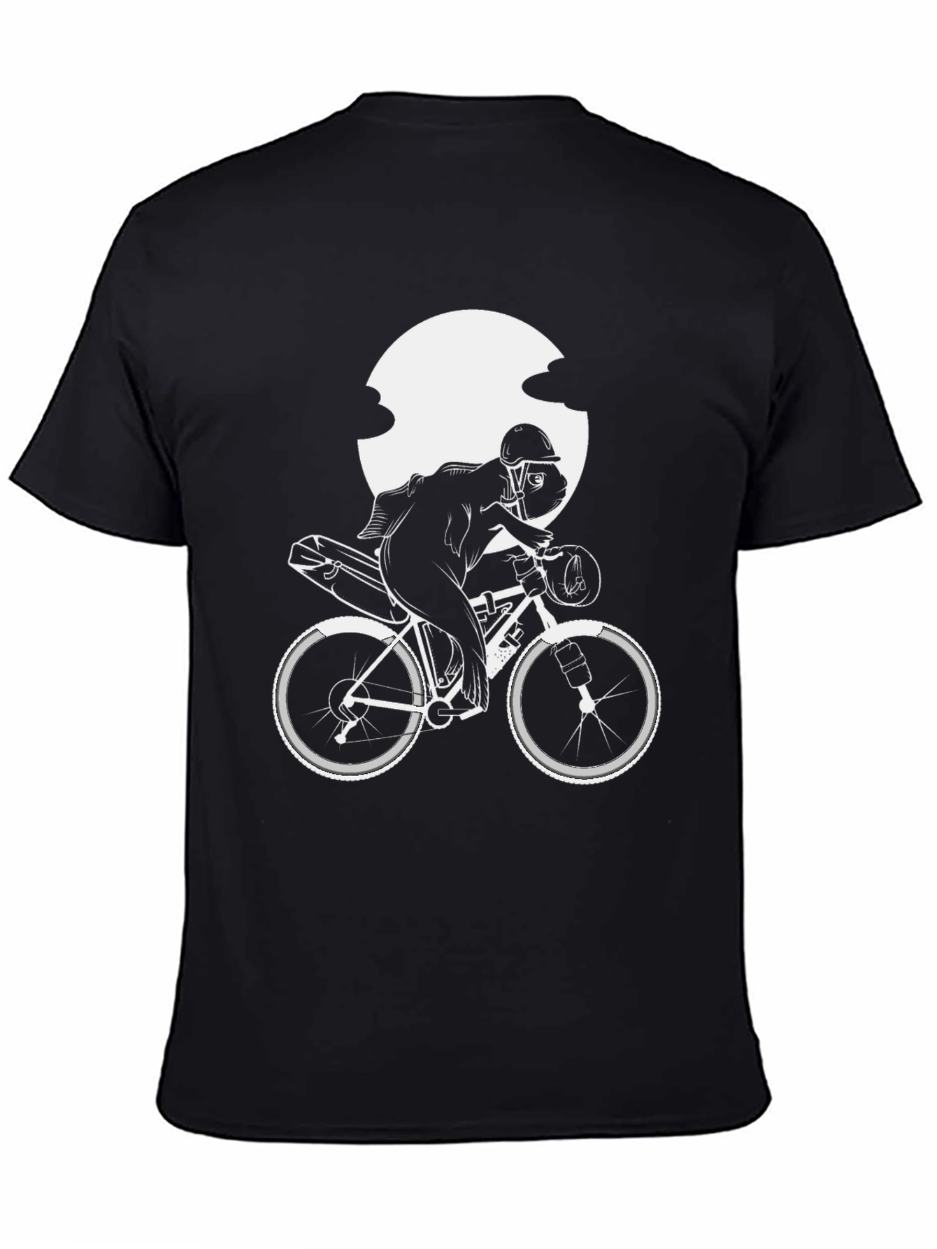 Mens Black Biker T-Shirt - Unique Cycle Design