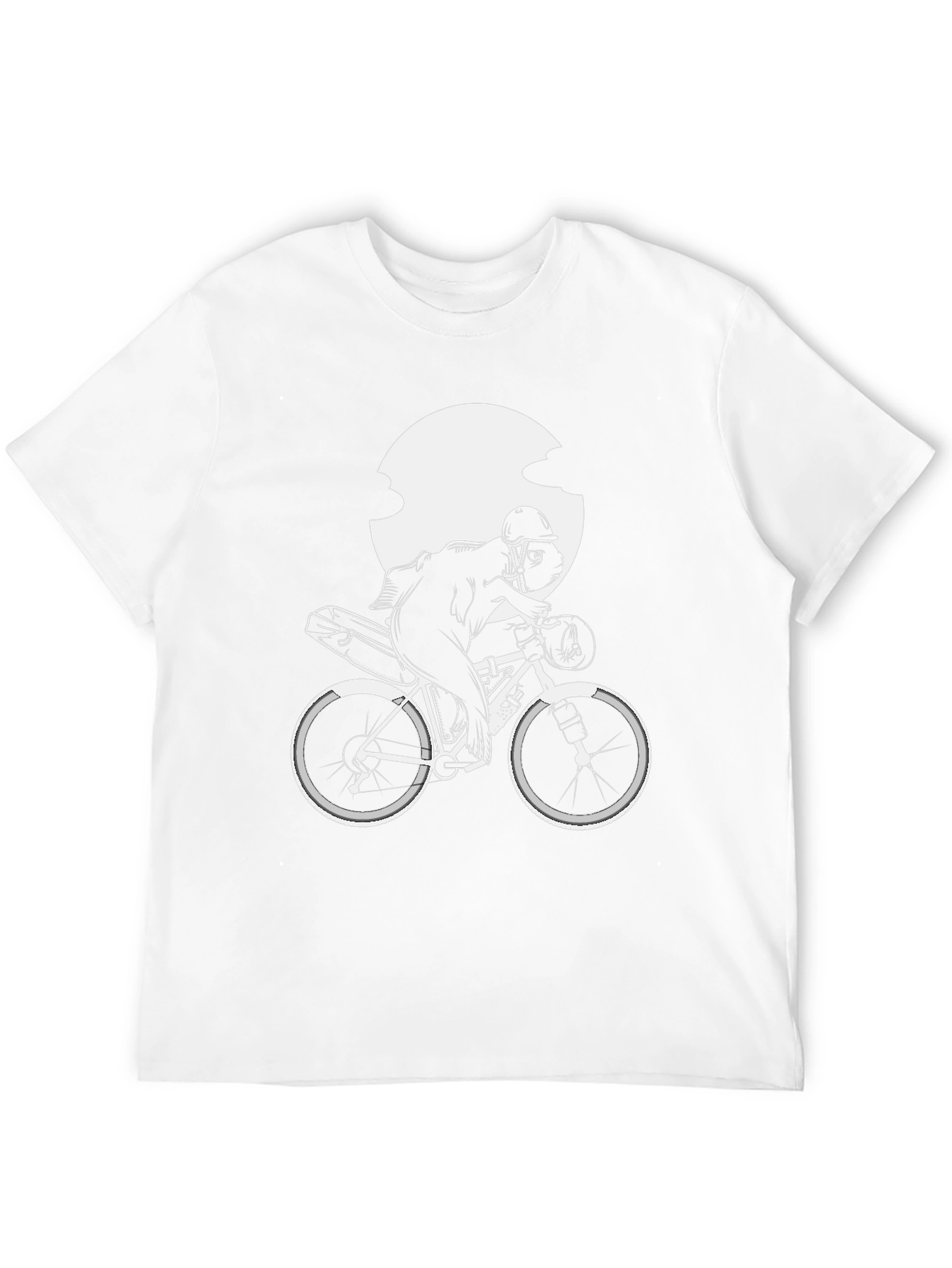 Mens Black Biker T-Shirt - Unique Cycle Design