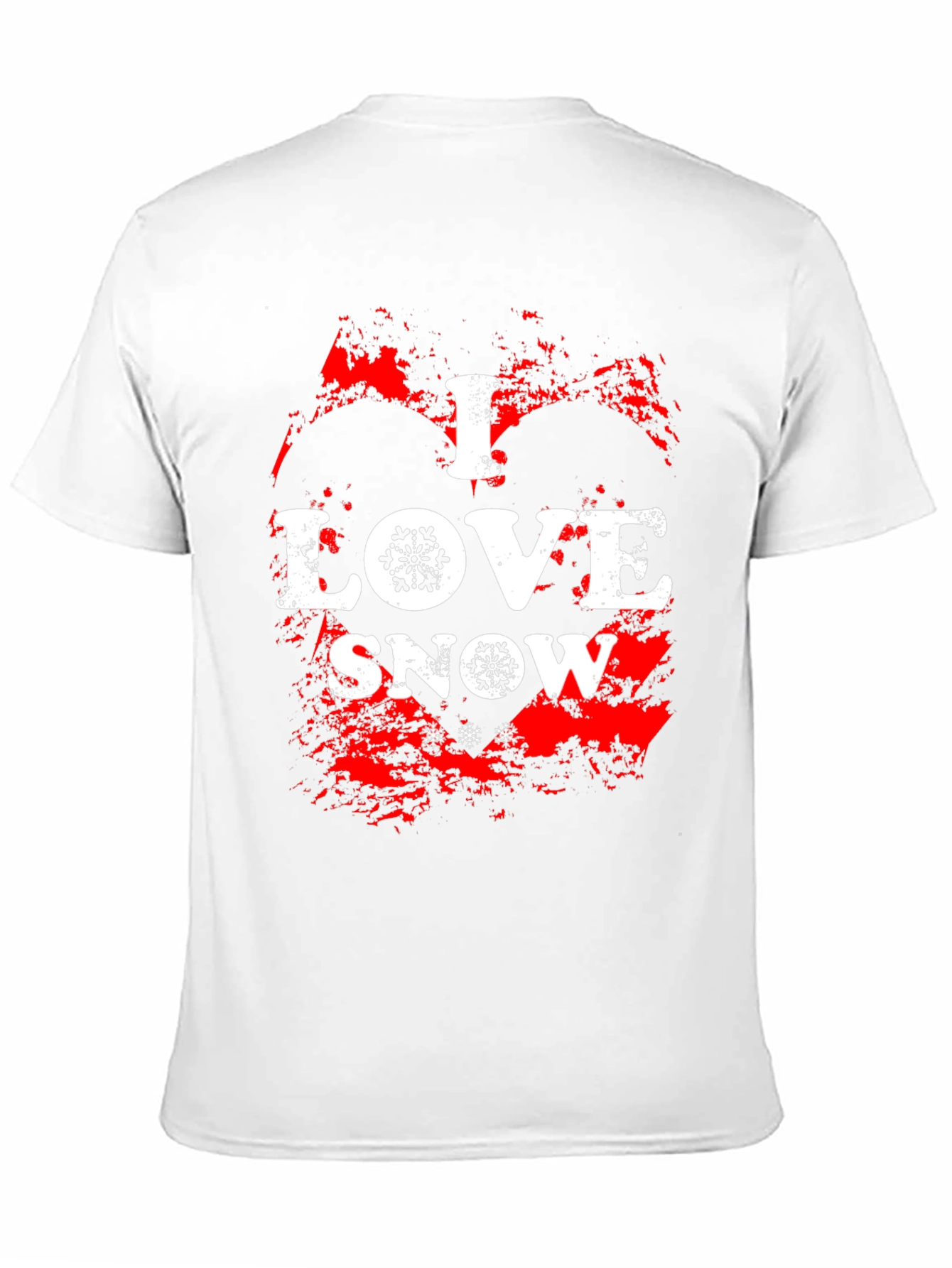 I Love Snow Graphic Tee - Winter Holiday Shirt