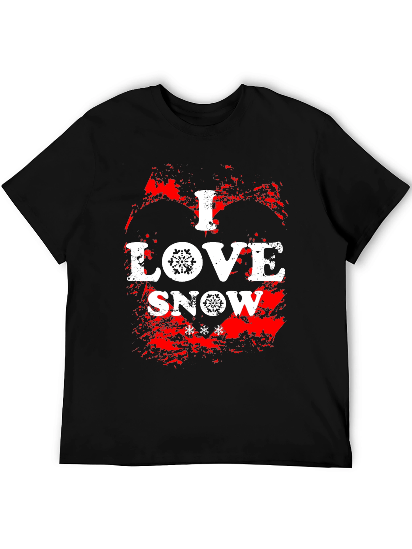 I Love Snow Graphic Tee - Winter Holiday Shirt
