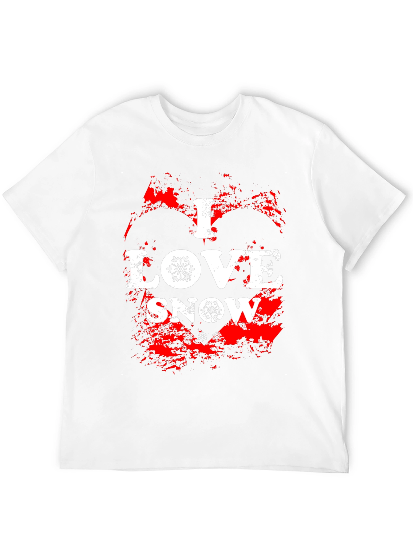 I Love Snow Graphic Tee - Winter Holiday Shirt