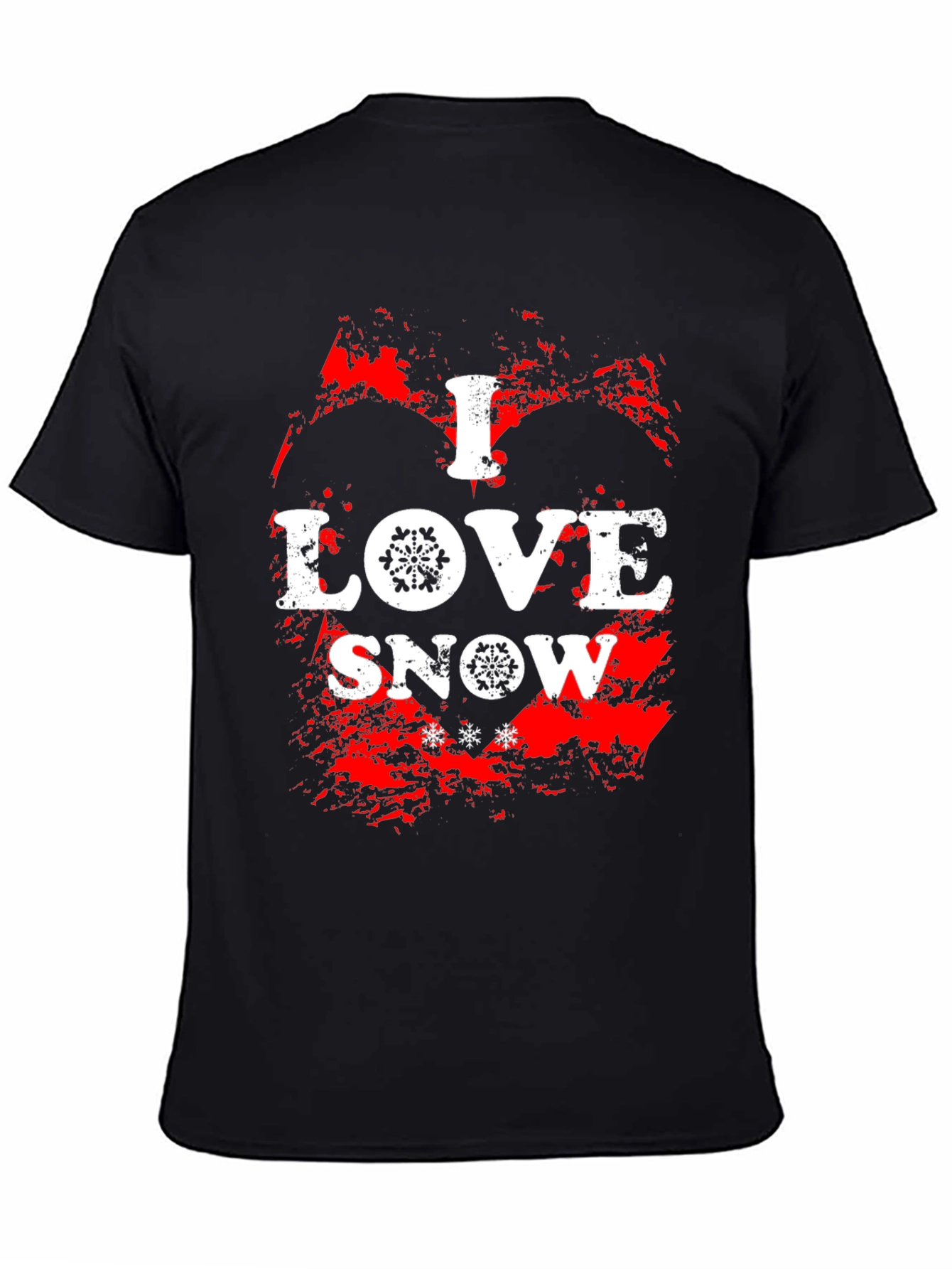 I Love Snow Graphic Tee - Winter Holiday Shirt