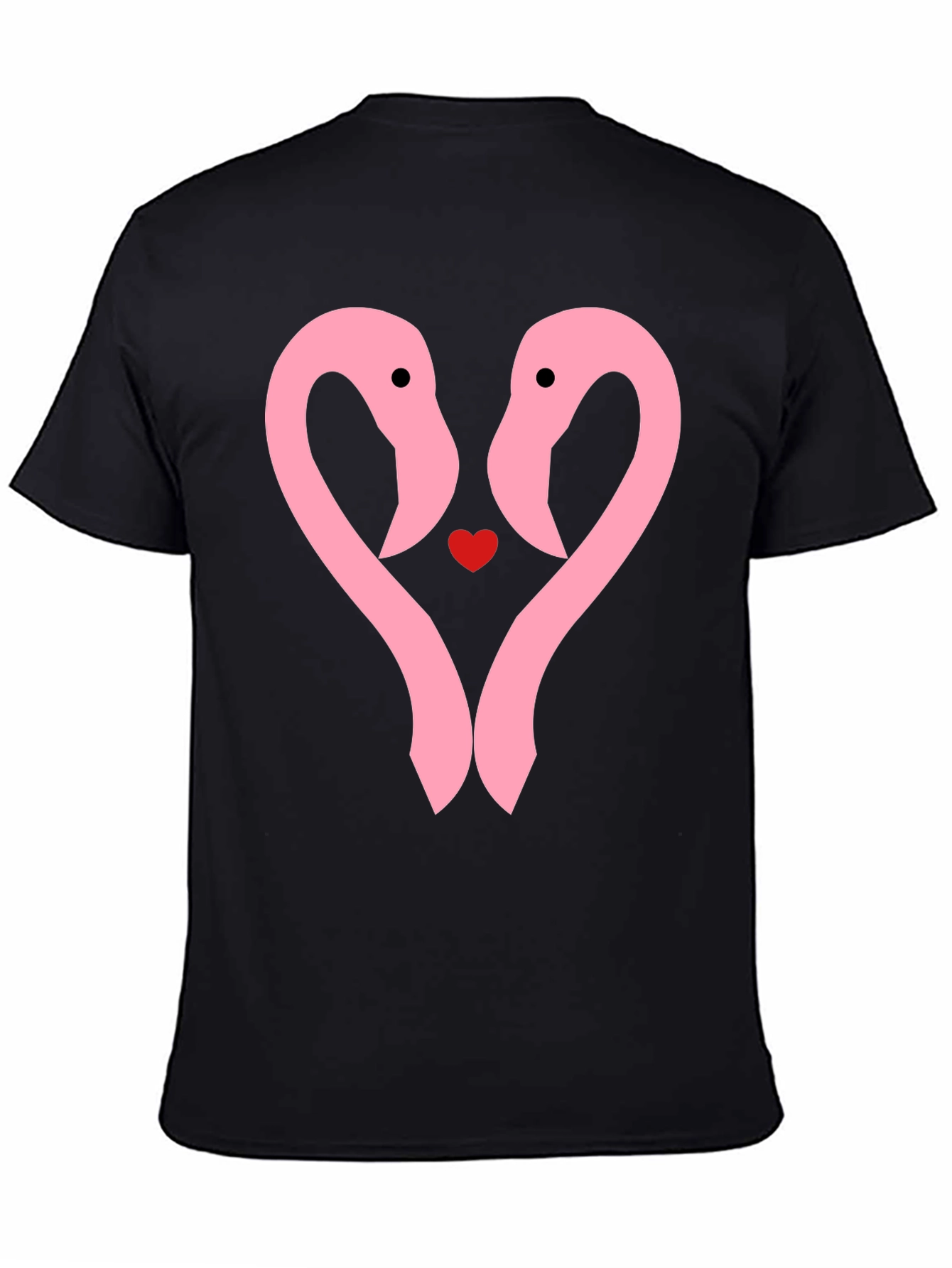 Flamingo Heart T-Shirt - Cute Couple Tee