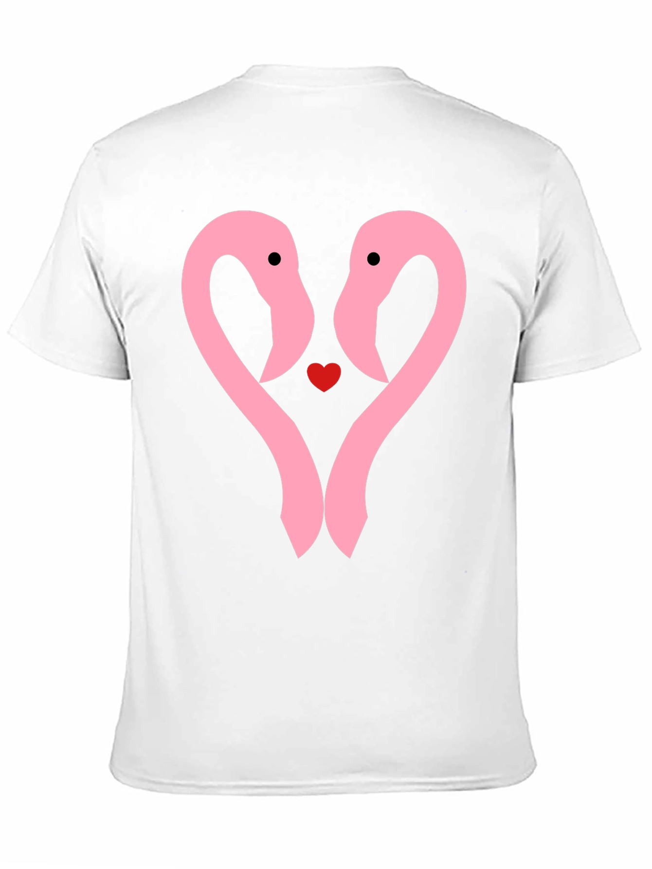 Flamingo Heart T-Shirt - Cute Couple Tee
