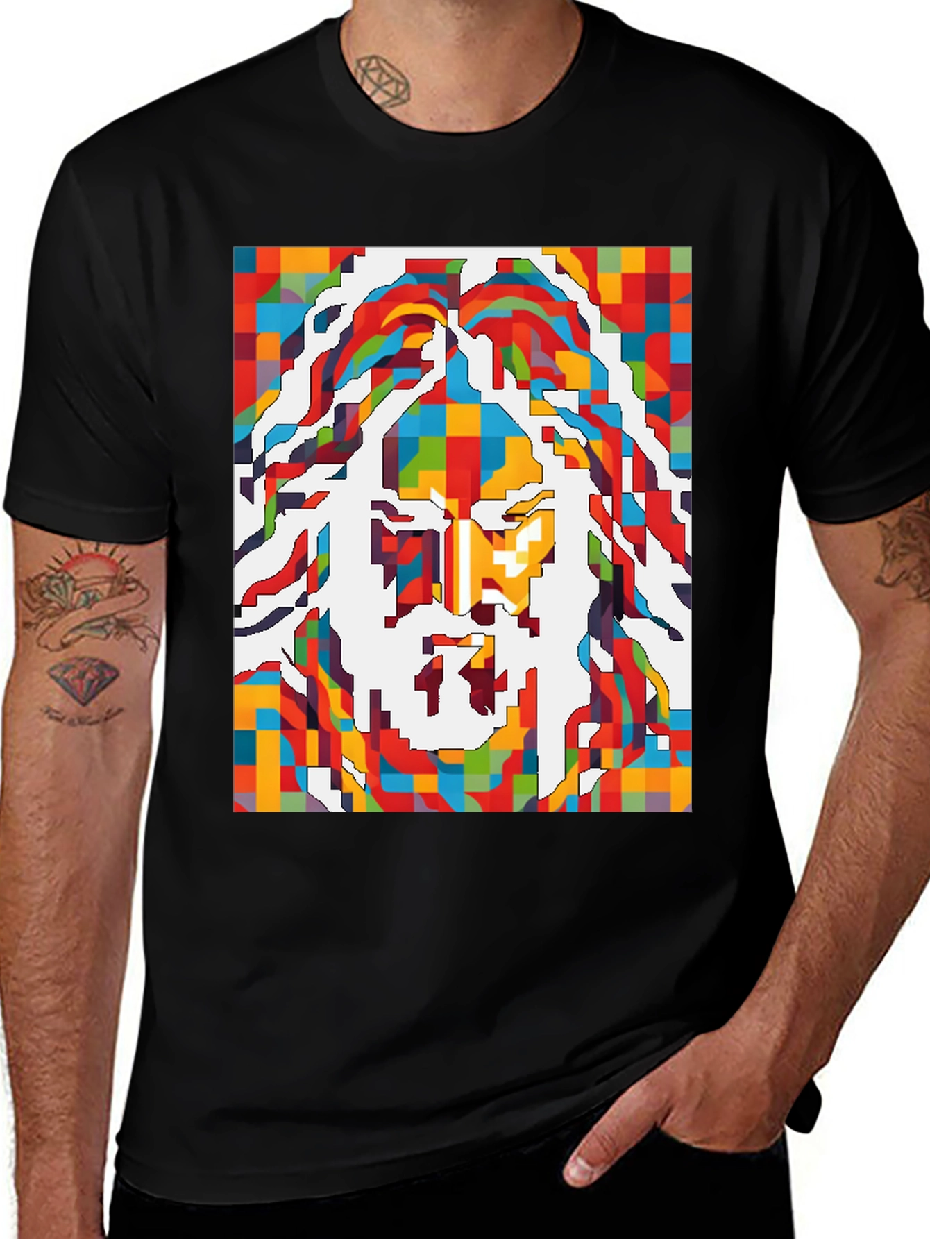 Pixel Art Jesus T-Shirt - Unique Christian Graphic Tee