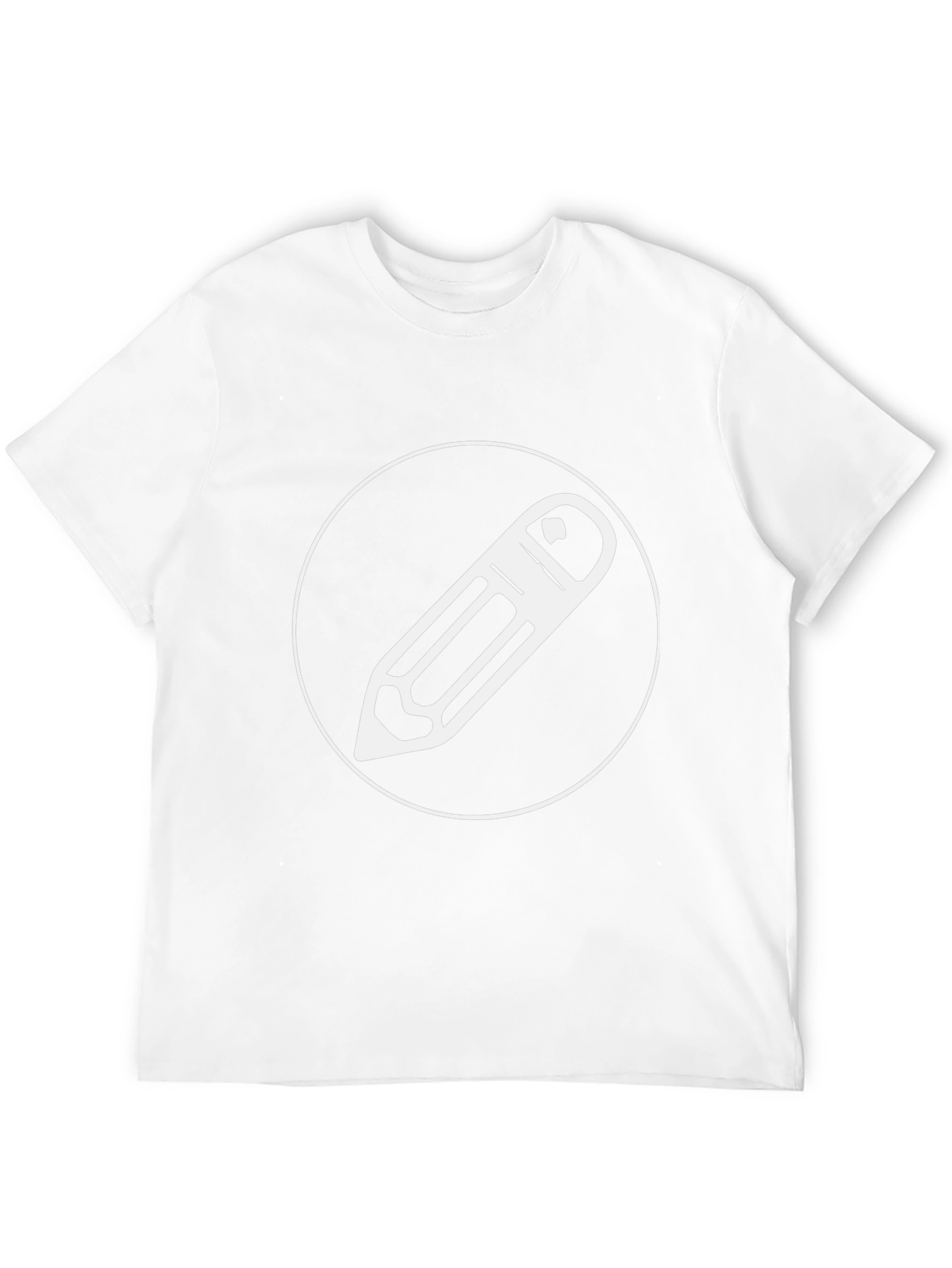 Stylish Black Graphic Tee - Pencil Design