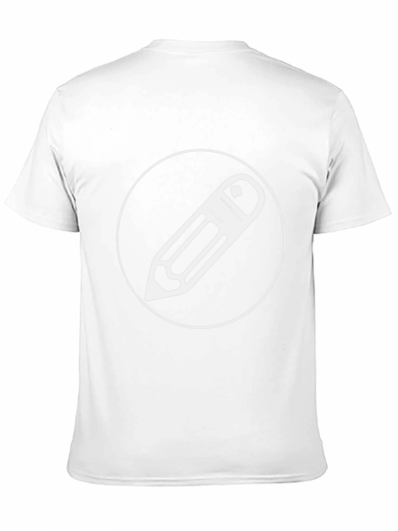 Stylish Black Graphic Tee - Pencil Design