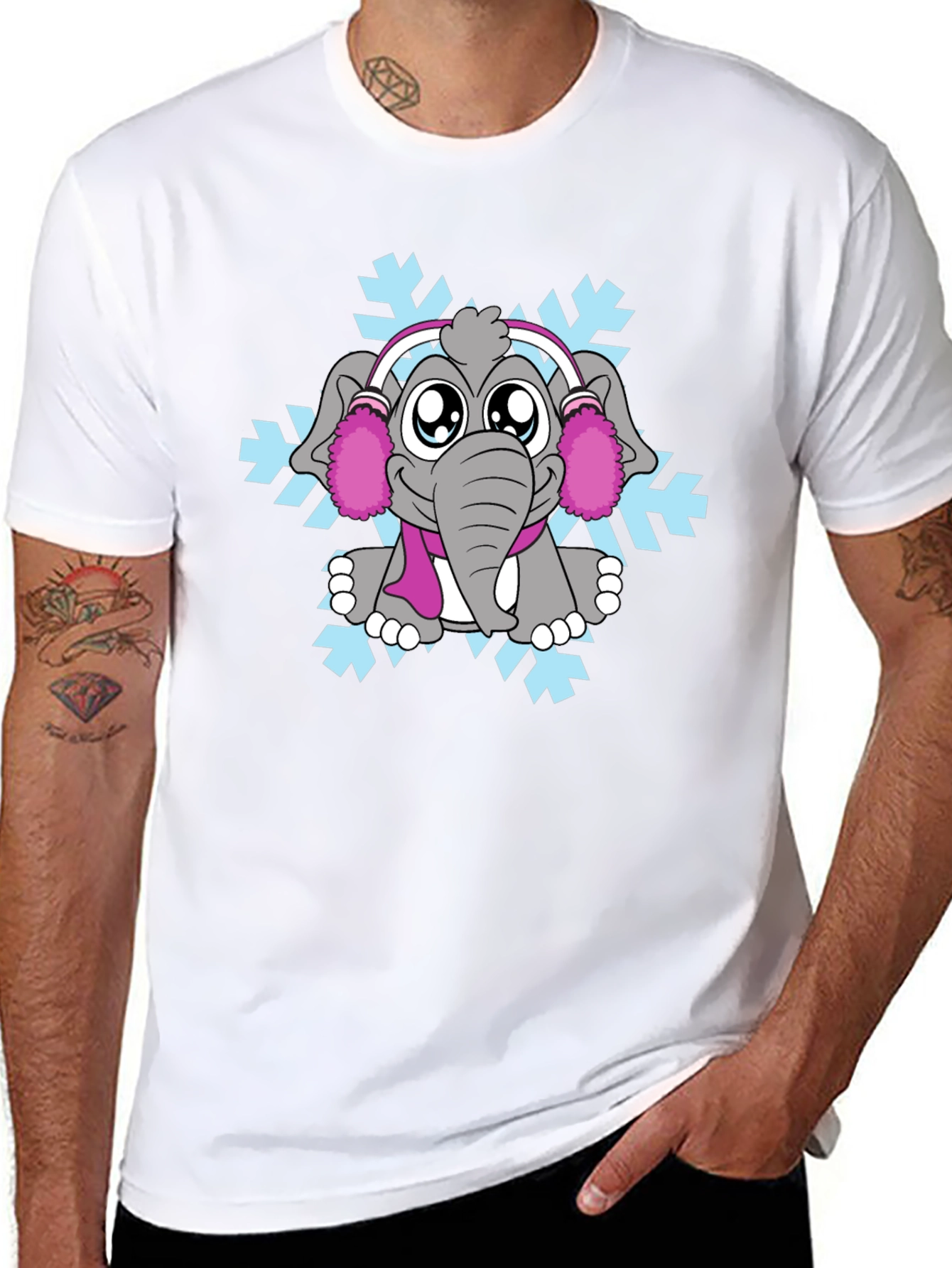 Winter Elephant Graphic Tee