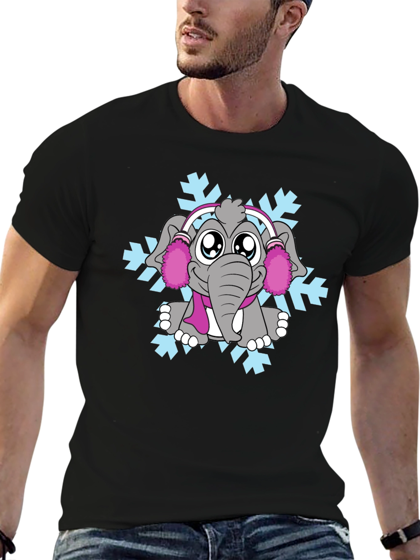 Winter Elephant Graphic Tee