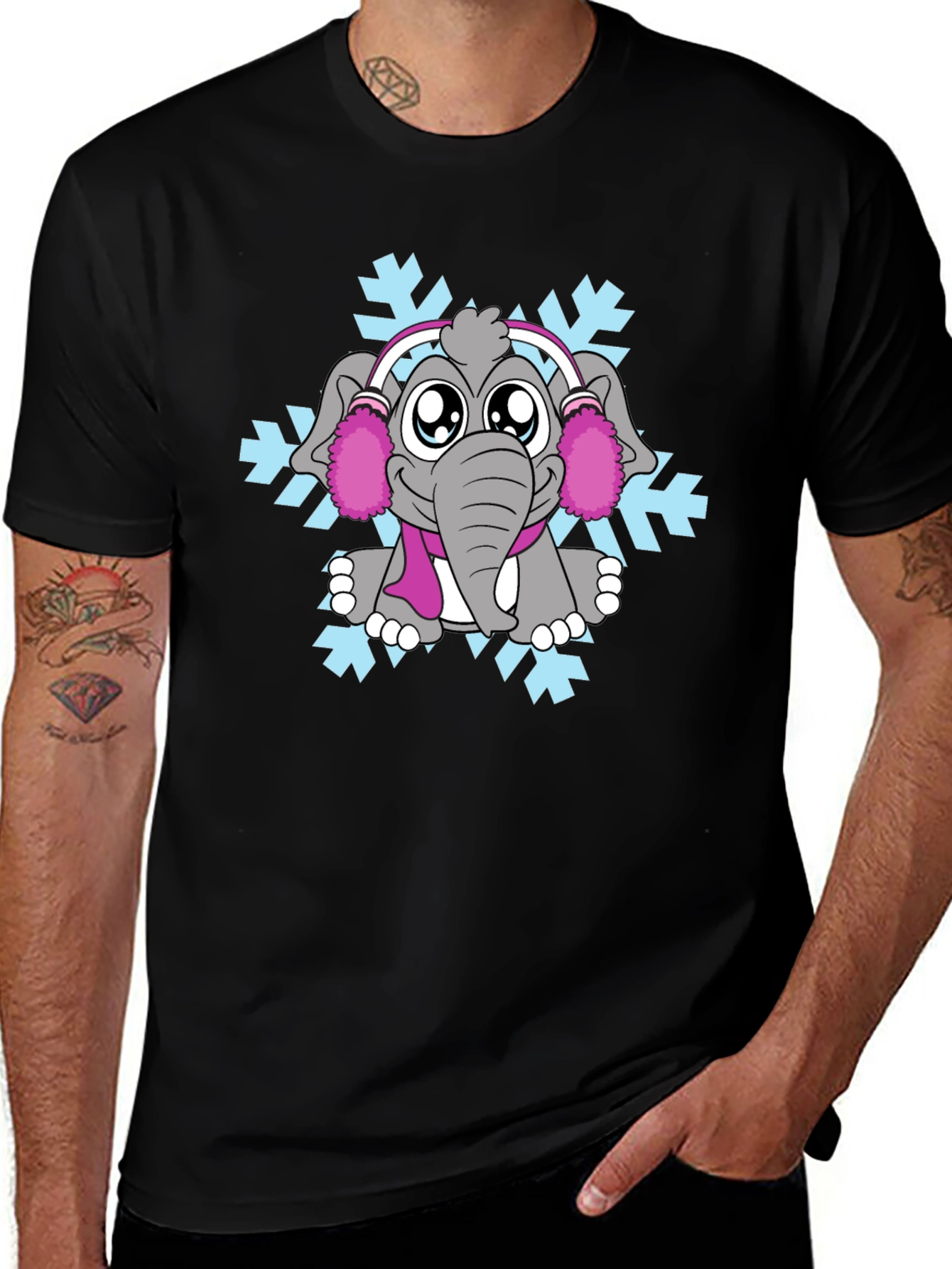 Winter Elephant Graphic Tee
