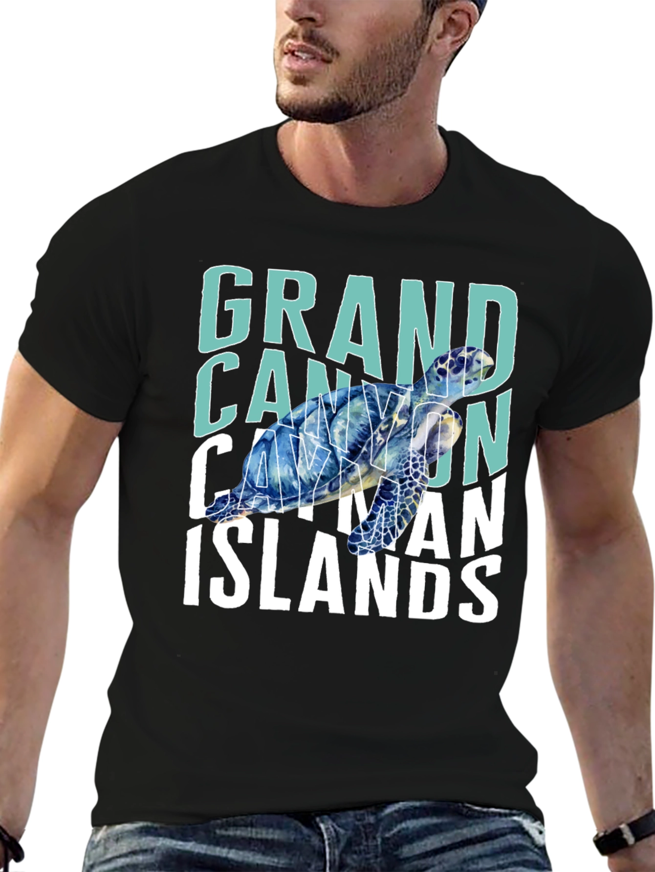 Grand Cayman Islands Turtle Graphic T-Shirt