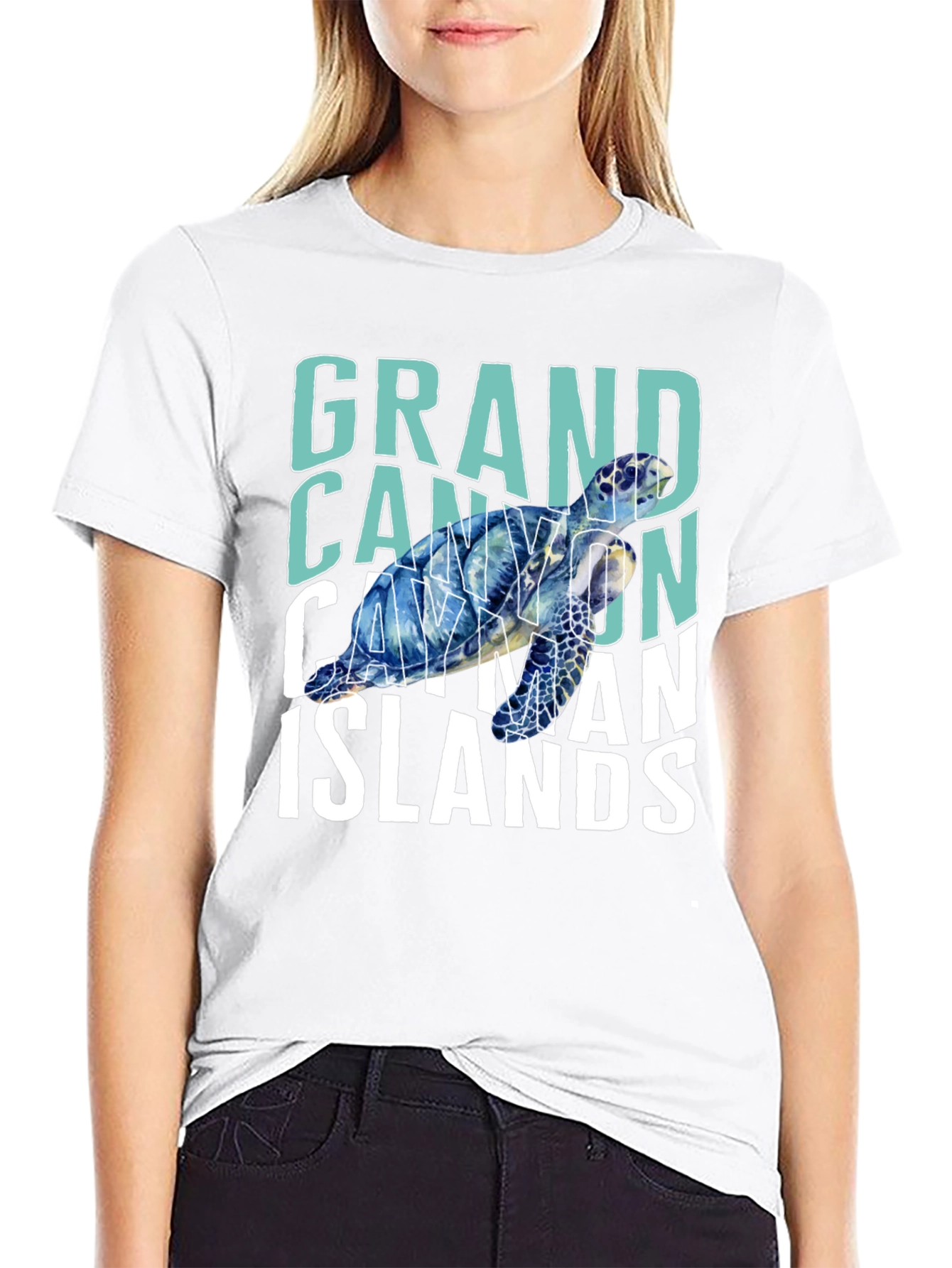 Grand Cayman Islands Turtle Graphic T-Shirt