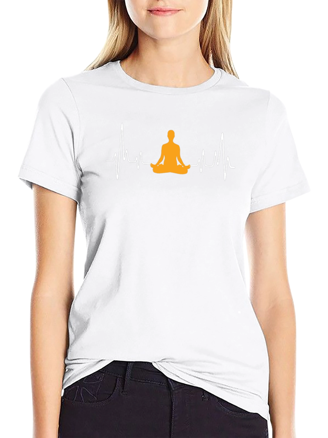 Yoga Heartbeat Graphic T-Shirt - Relaxed Fit