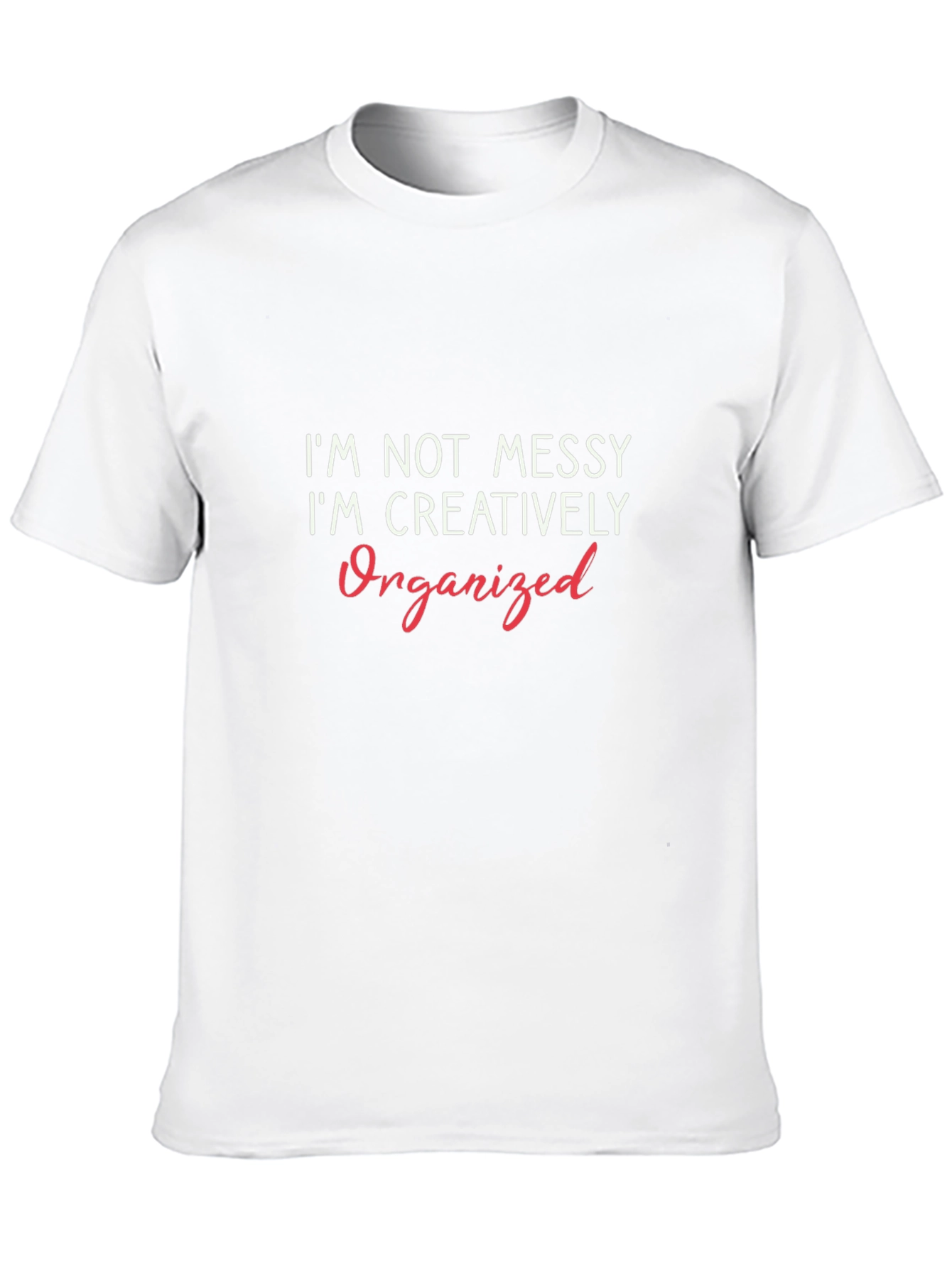 Creatively Organized Graphic Tee - Black Crew Neck