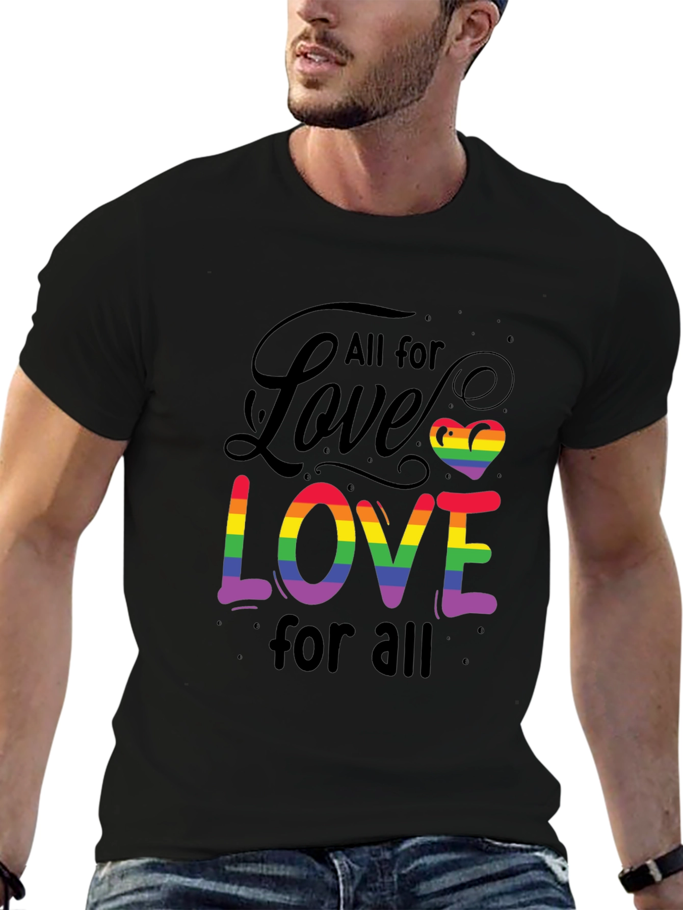 All For Love Rainbow LGBTQ+ T-Shirt