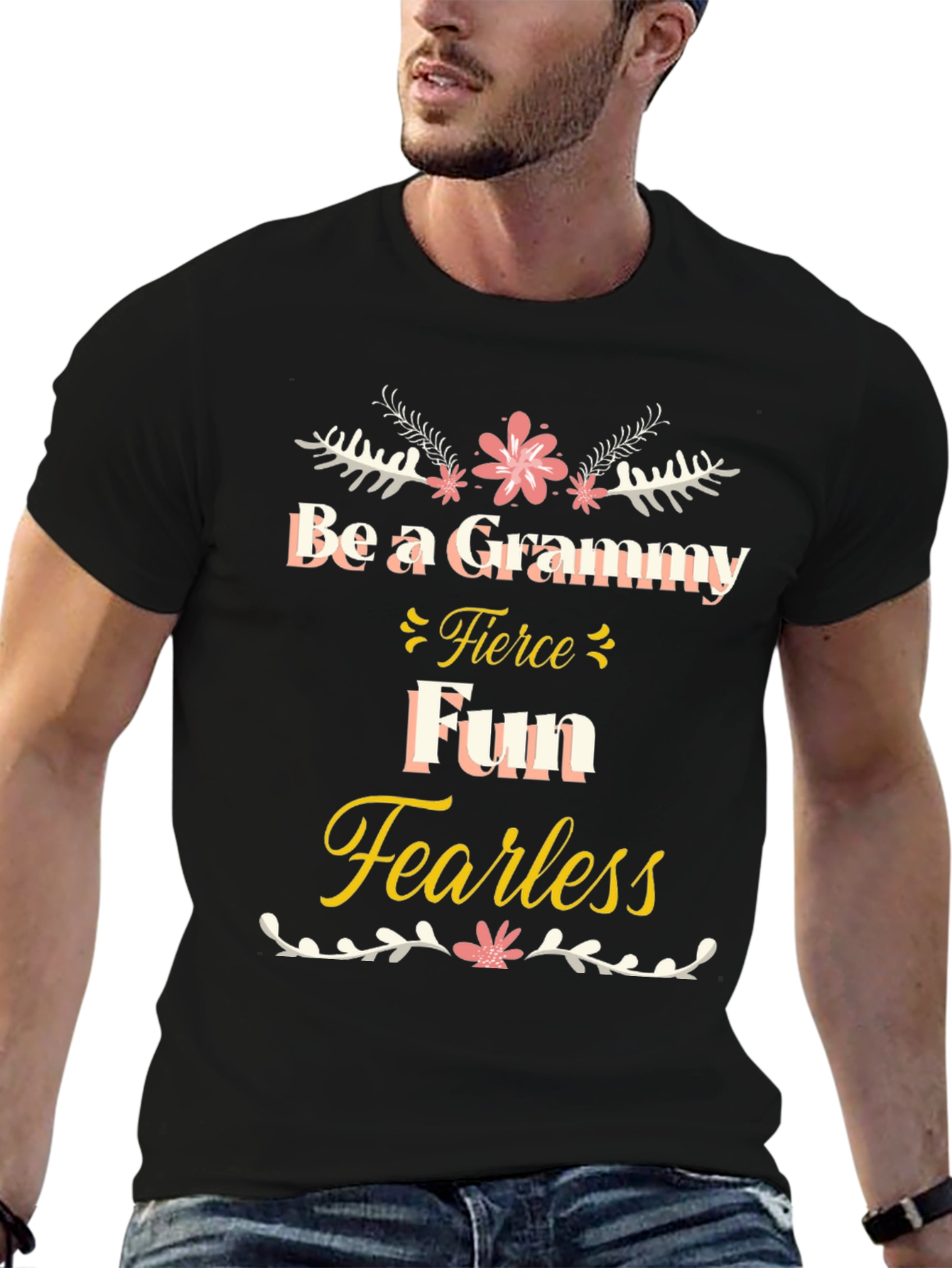 Grammy Fierce Fun Fearless Black T-Shirt