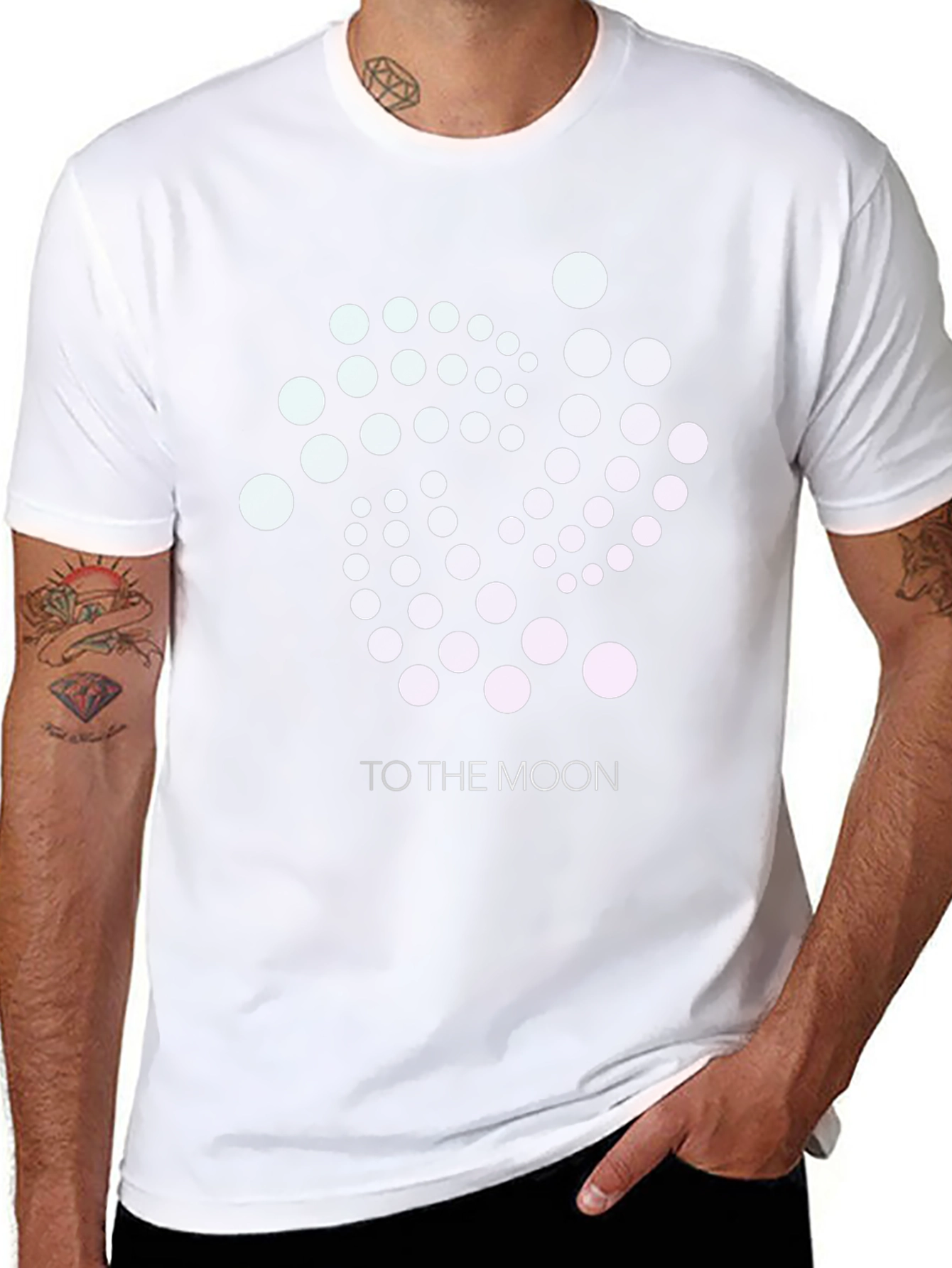 IOTA Crypto To The Moon Black T-Shirt