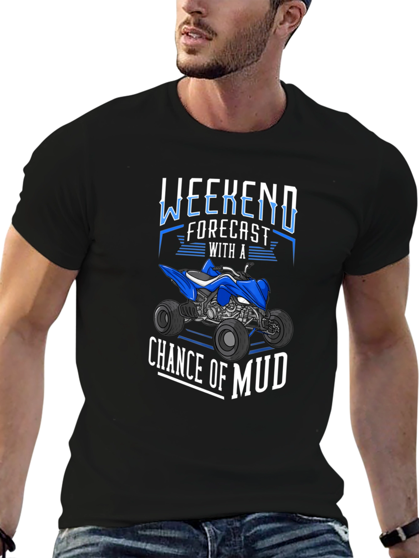 Weekend Forecast Mud T-Shirt - Off-Road ATV Design