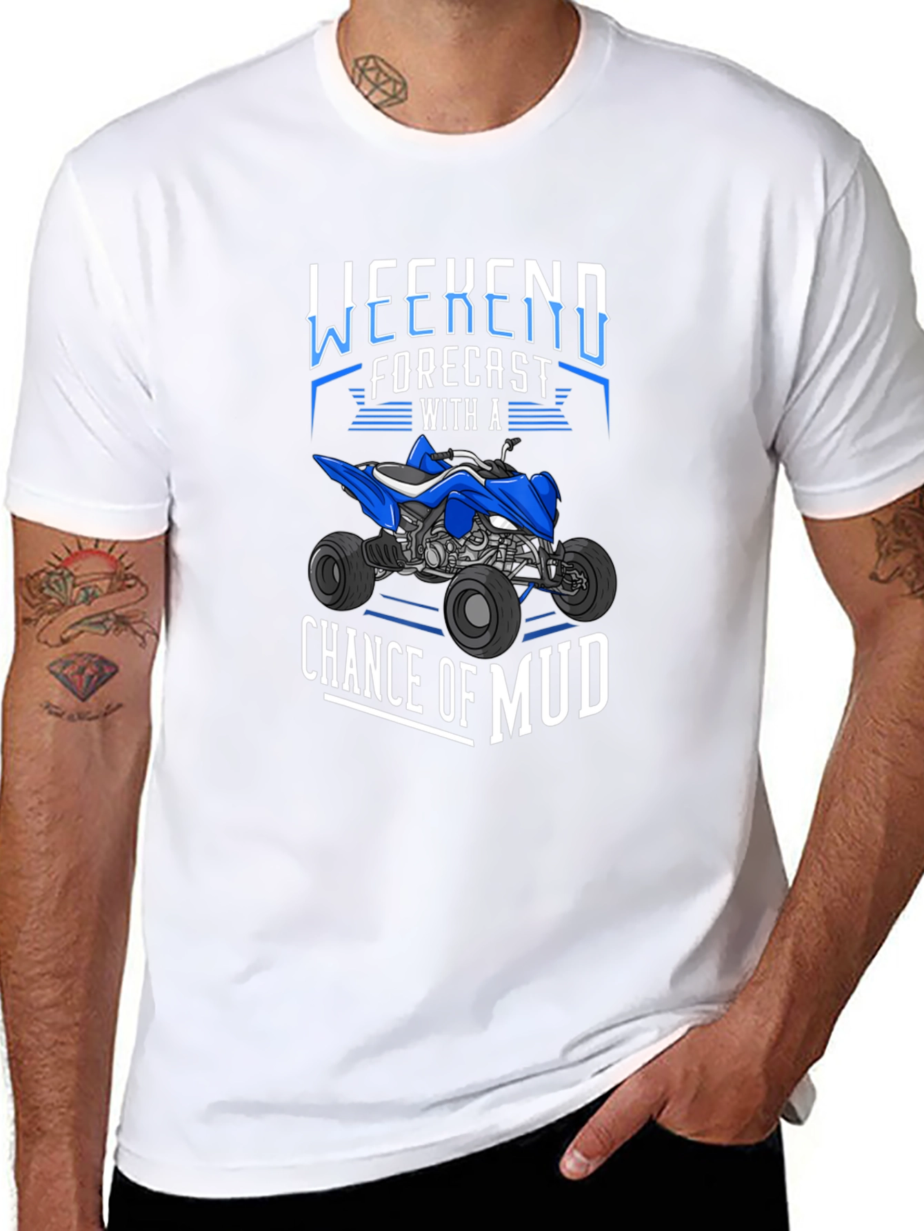Weekend Forecast Mud T-Shirt - Off-Road ATV Design