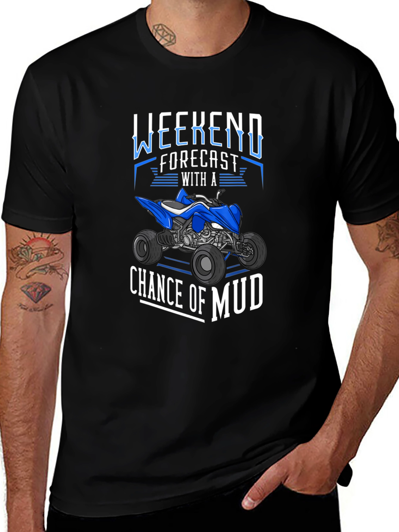 Weekend Forecast Mud T-Shirt - Off-Road ATV Design