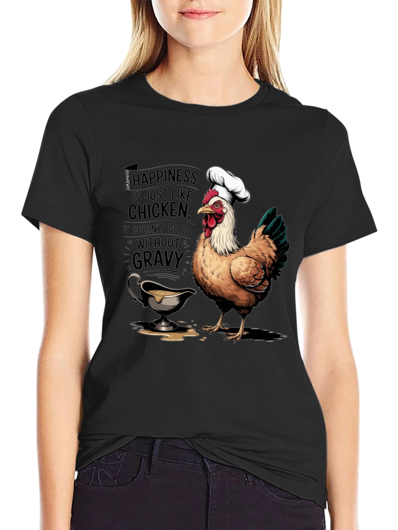 Chicken & Gravy T-Shirt: Happiness Recipe