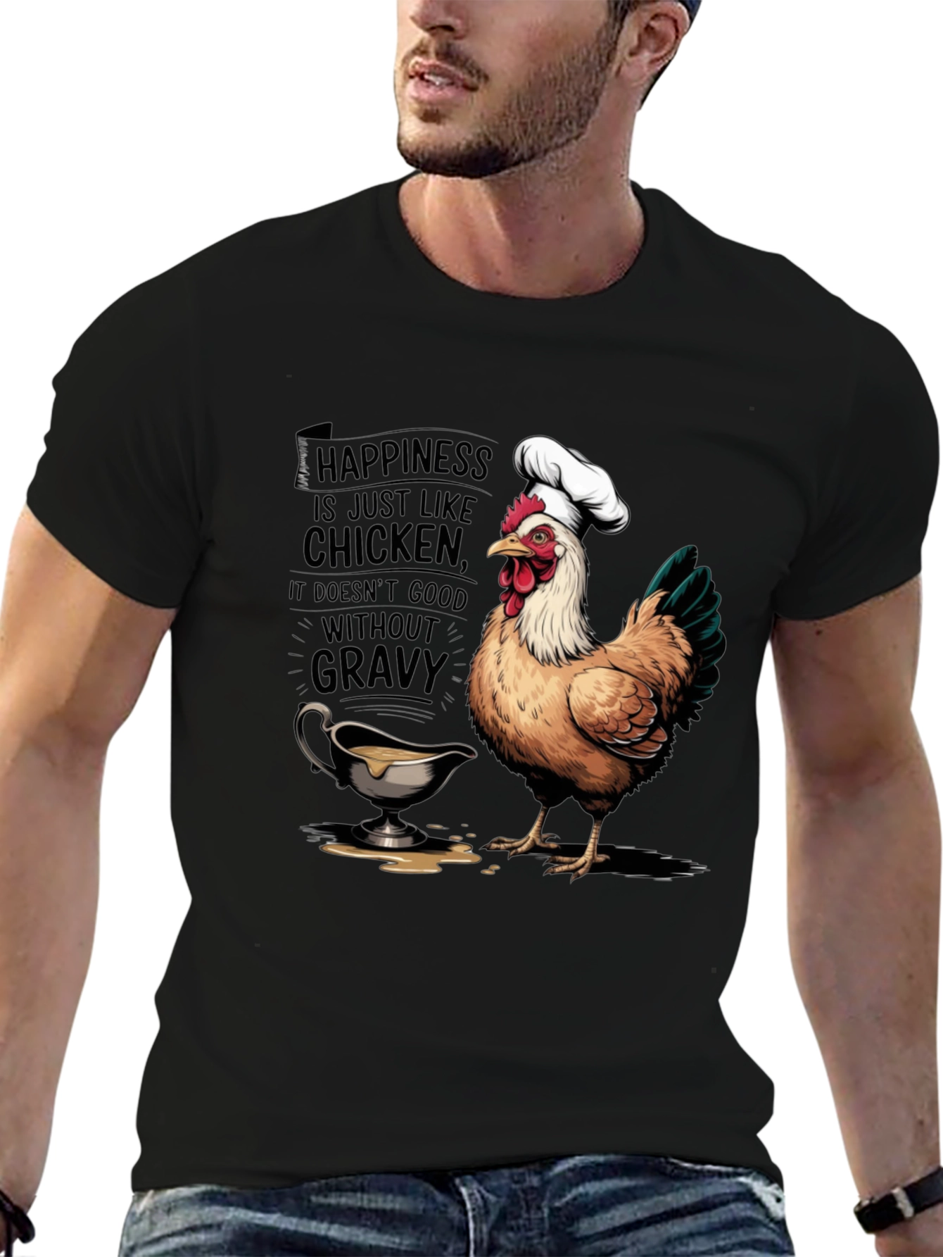 Chicken & Gravy T-Shirt: Happiness Recipe