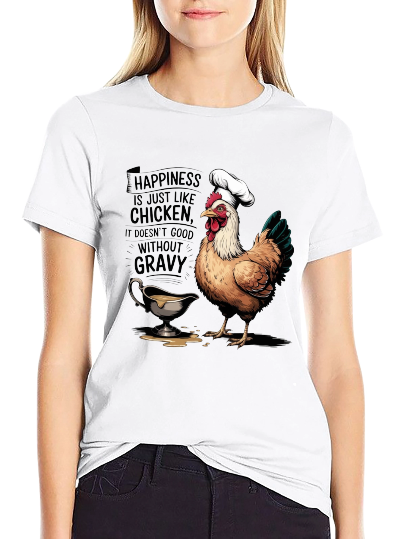 Chicken & Gravy T-Shirt: Happiness Recipe