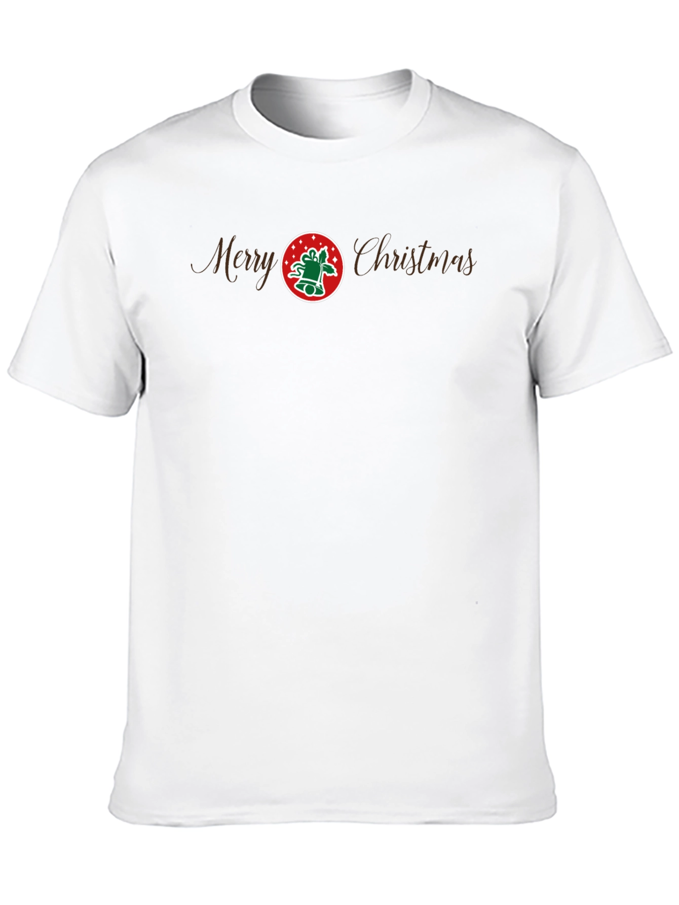 Merry Christmas Graphic Tee - Black Cotton Holiday Shirt
