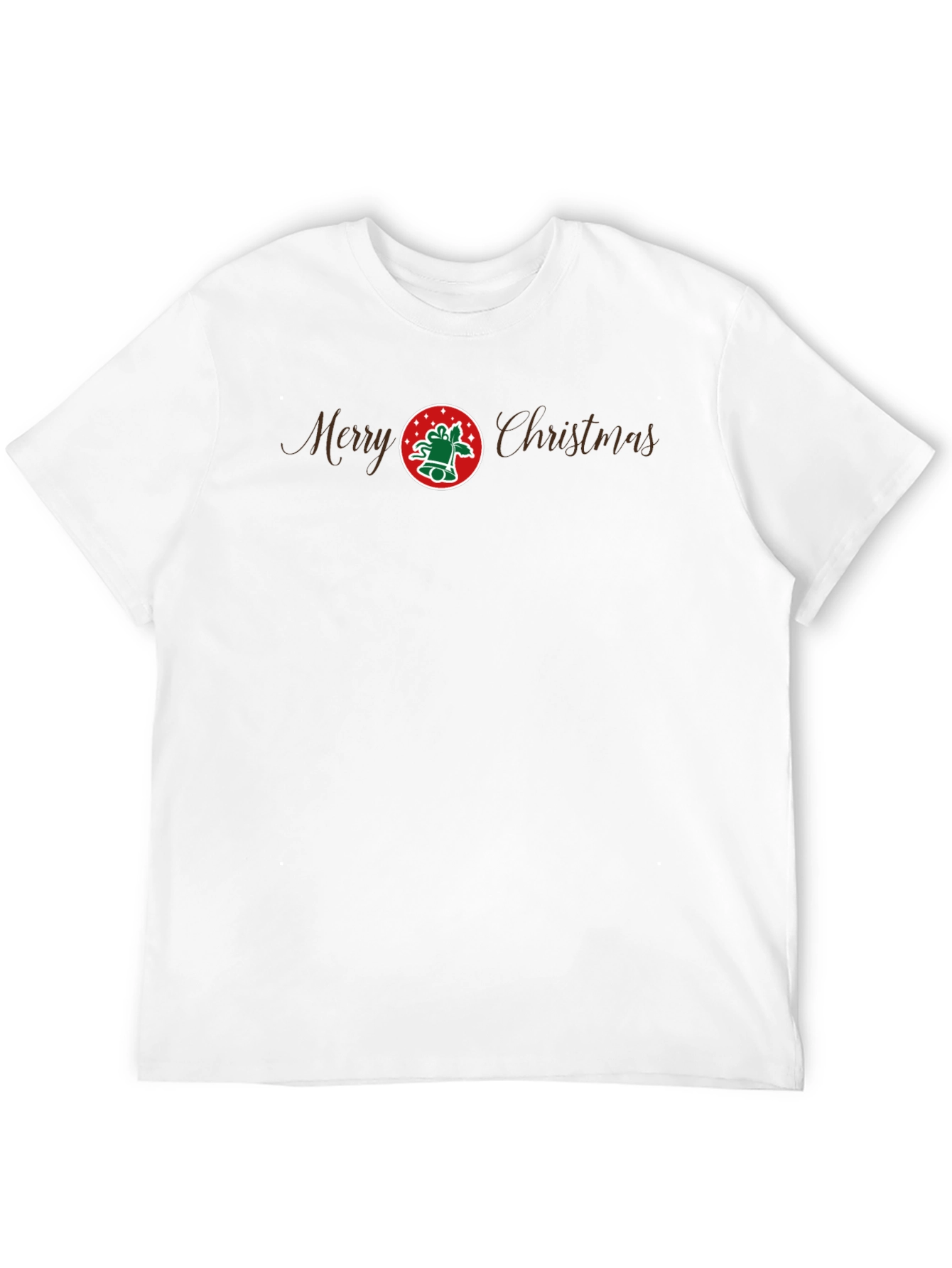 Merry Christmas Graphic Tee - Black Cotton Holiday Shirt