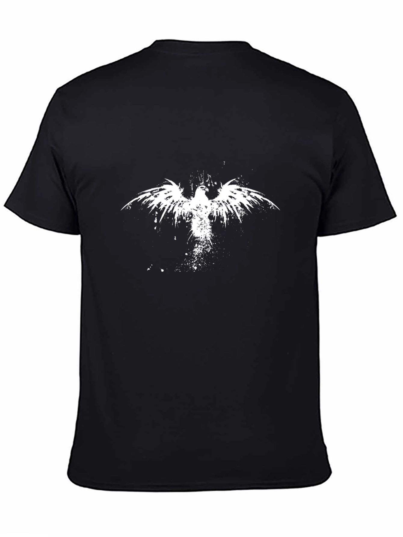 Grunge Phoenix Graphic Black Tee