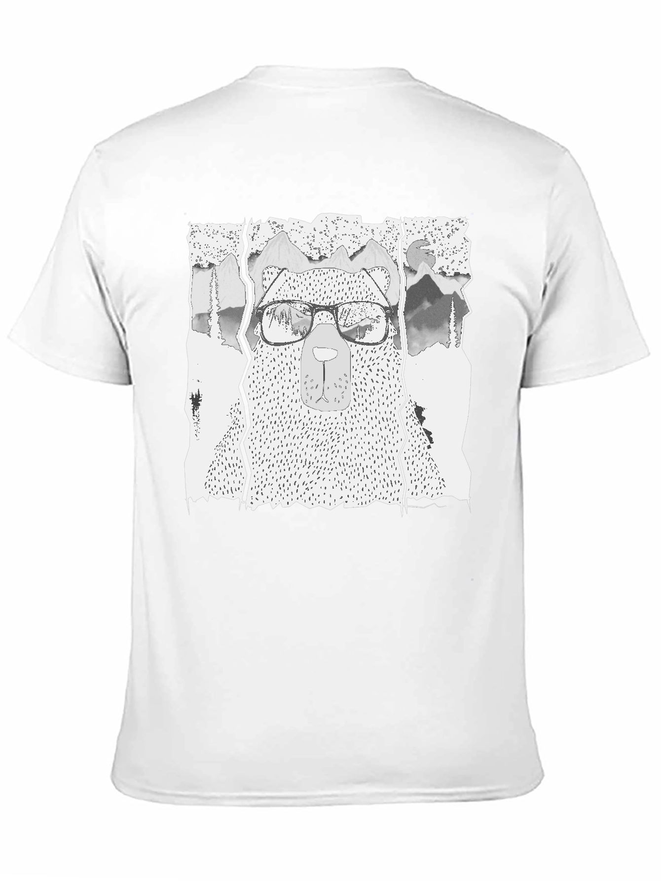 Bear with Glasses Graphic T-Shirt