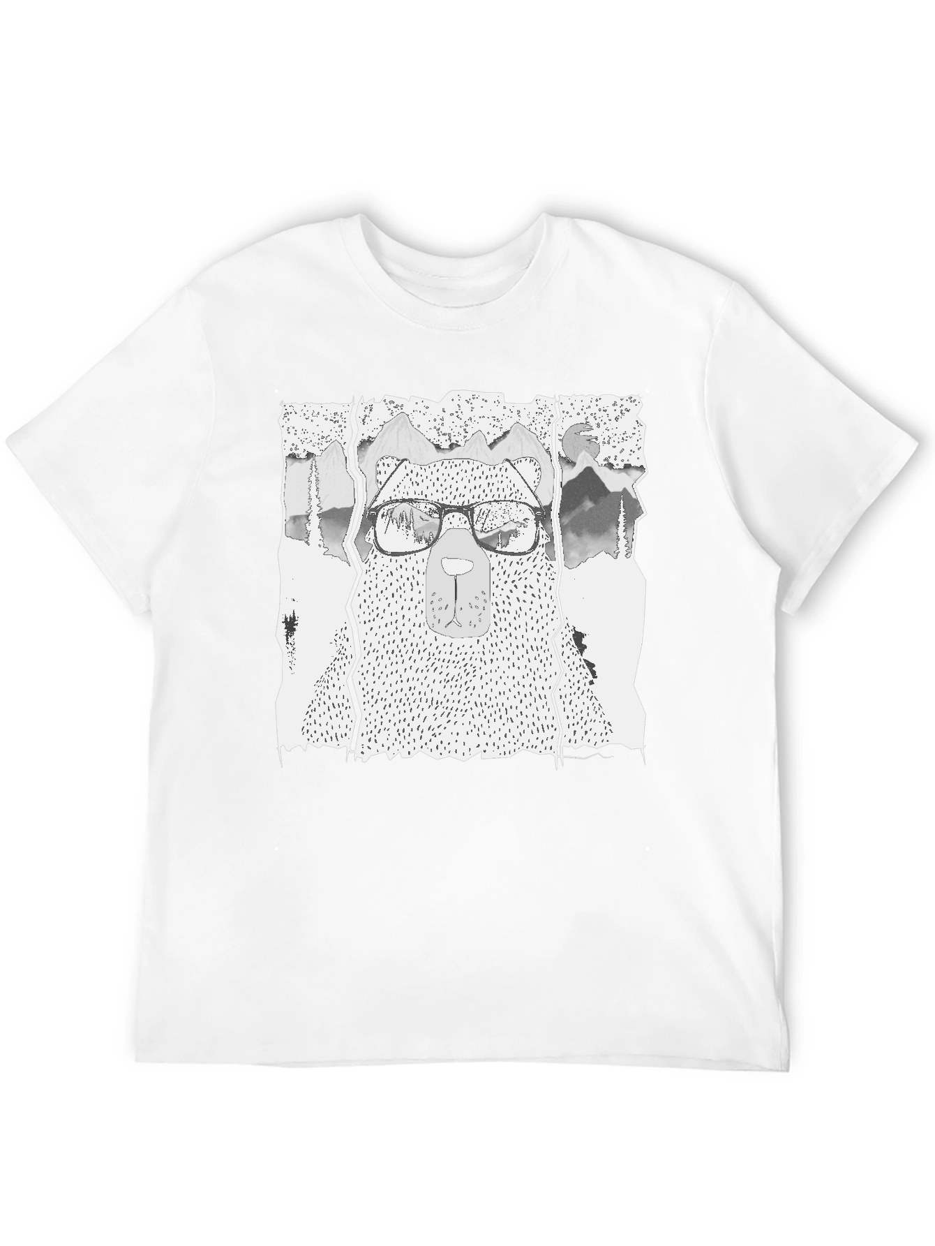 Bear with Glasses Graphic T-Shirt