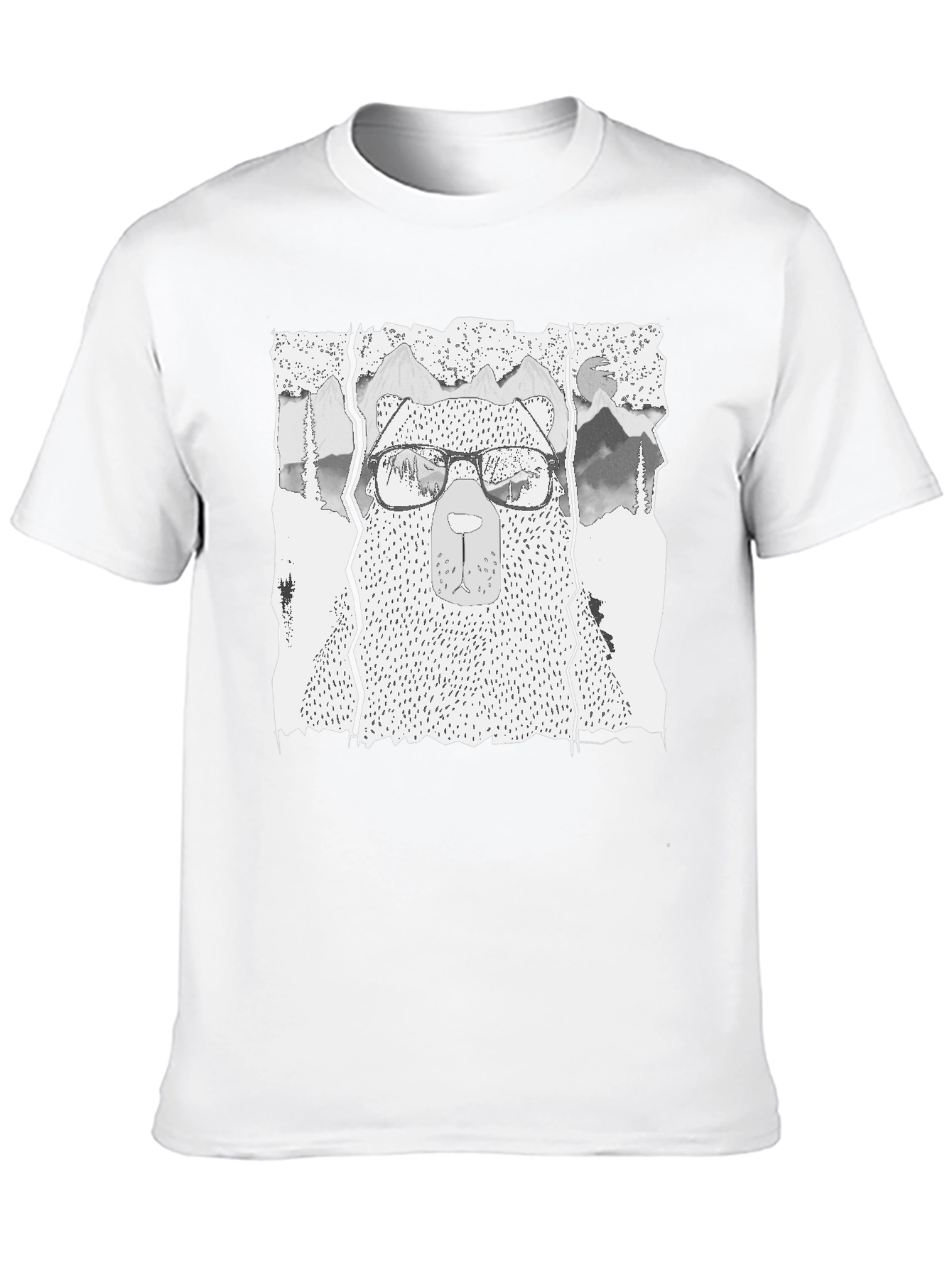 Bear with Glasses Graphic T-Shirt