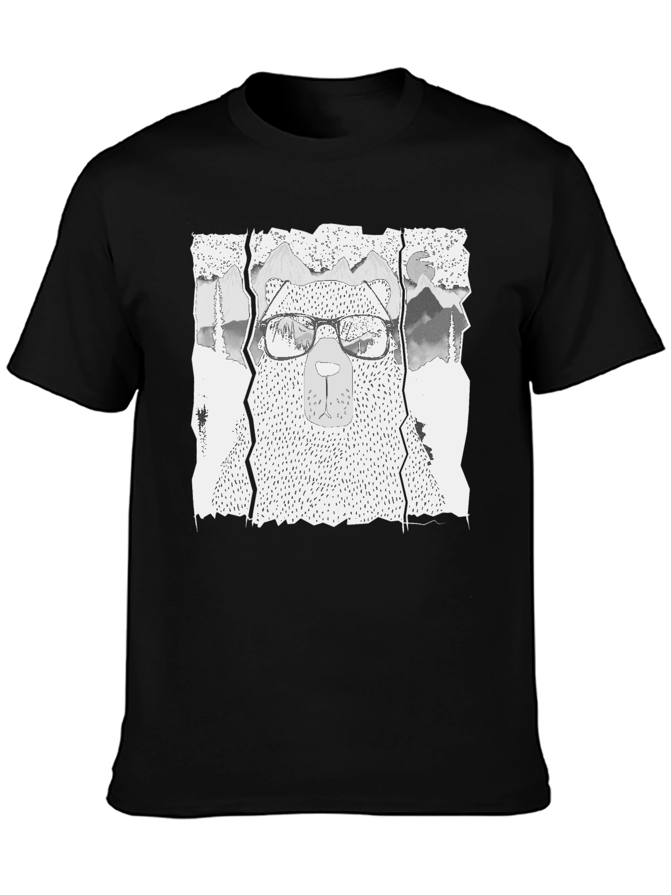 Bear with Glasses Graphic T-Shirt