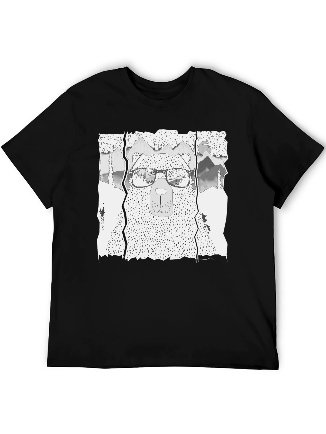 Bear with Glasses Graphic T-Shirt