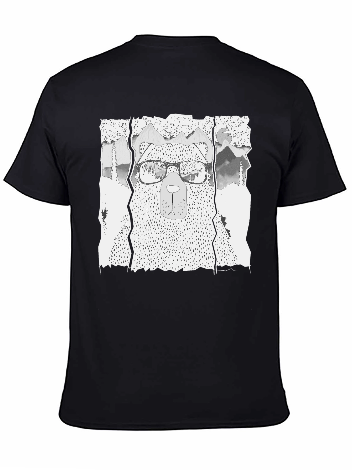 Bear with Glasses Graphic T-Shirt