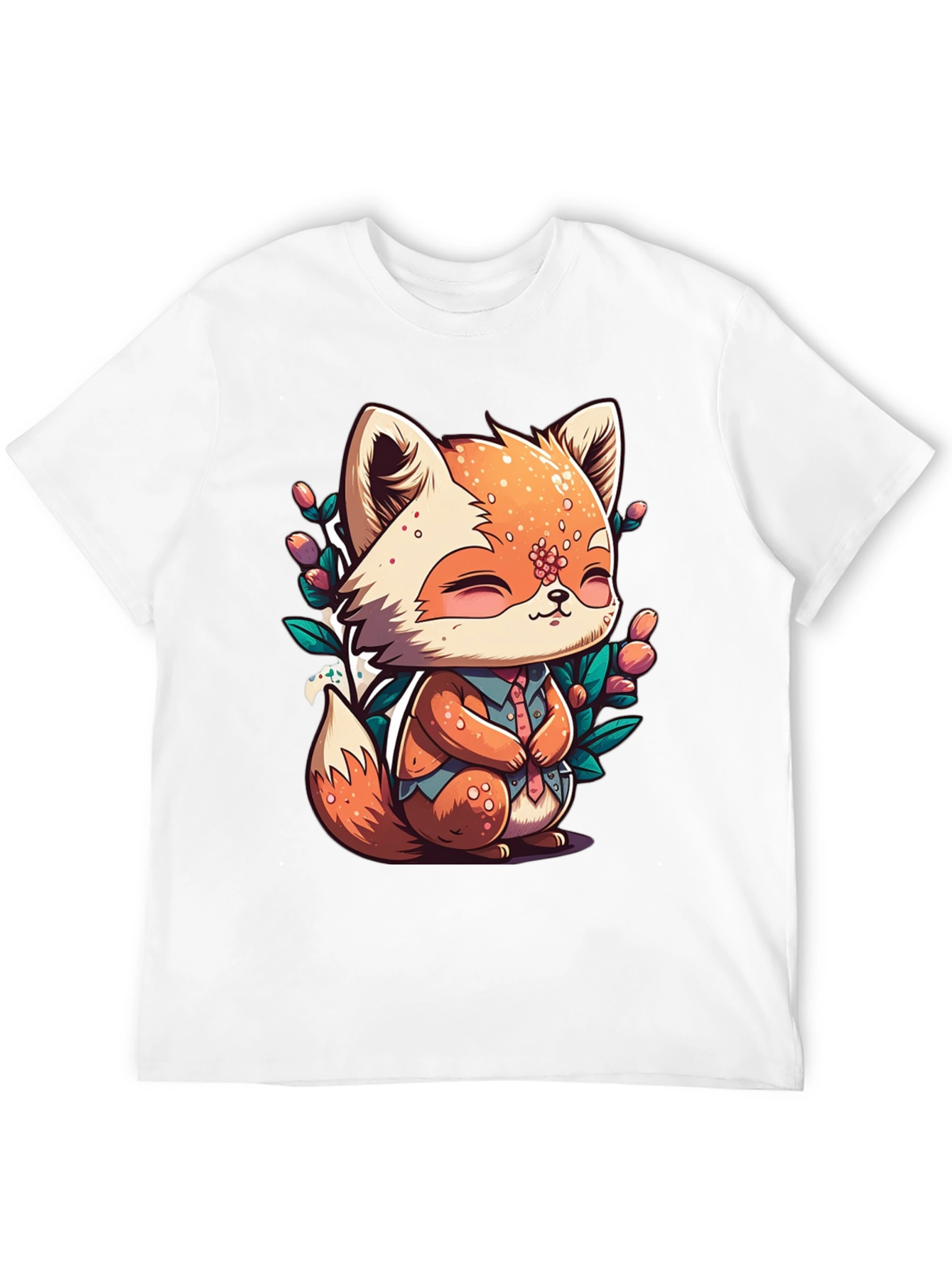 Cute Fox Graphic Tee - Soft Black Unisex Shirt