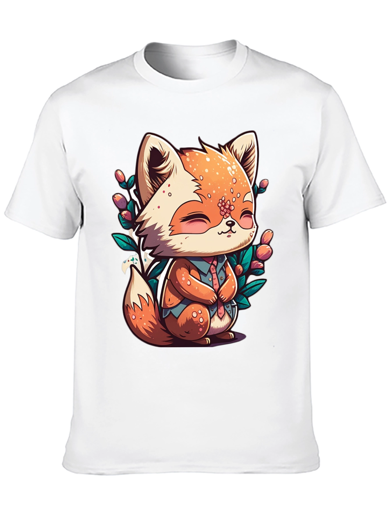 Cute Fox Graphic Tee - Soft Black Unisex Shirt
