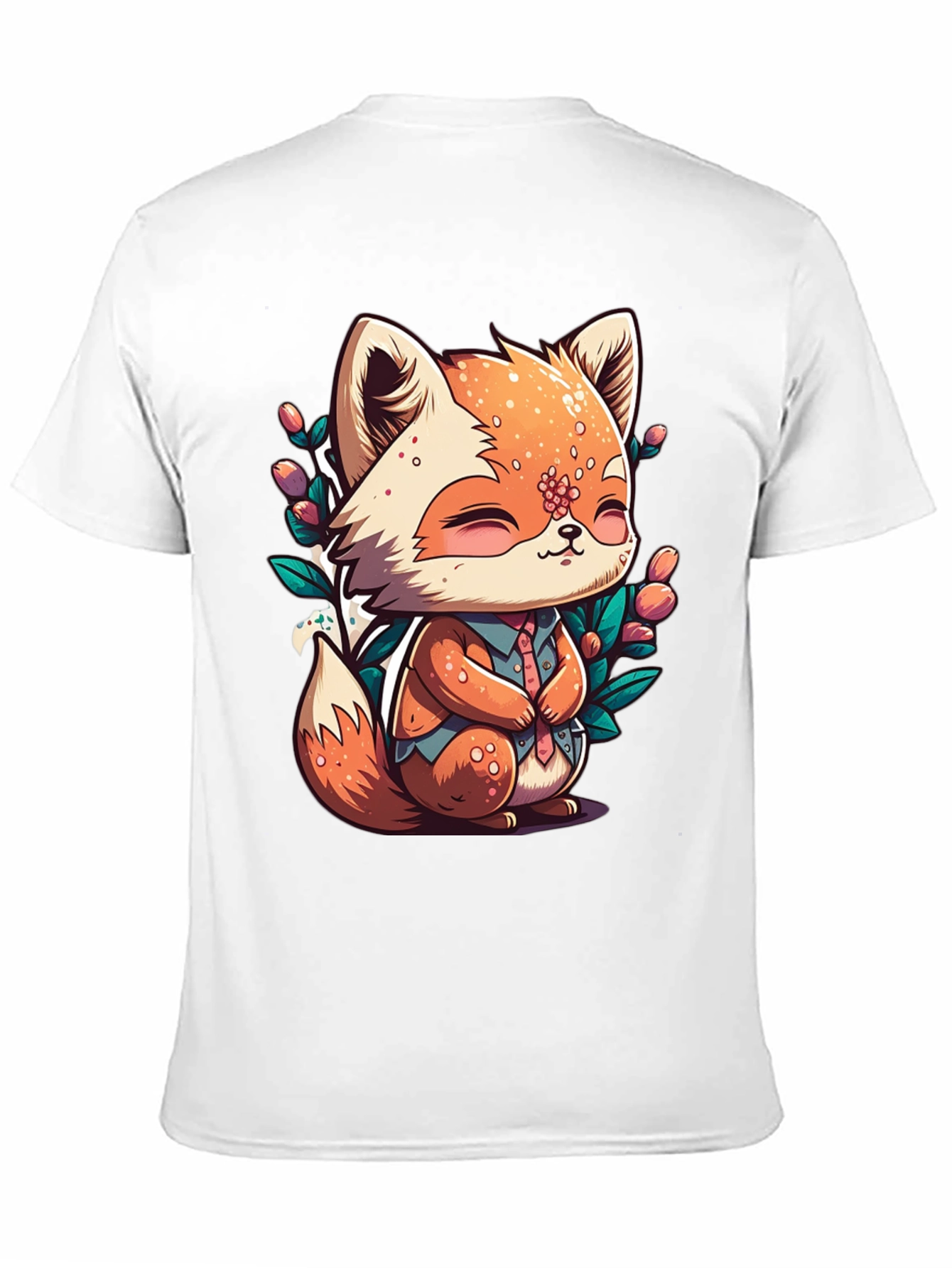 Cute Fox Graphic Tee - Soft Black Unisex Shirt