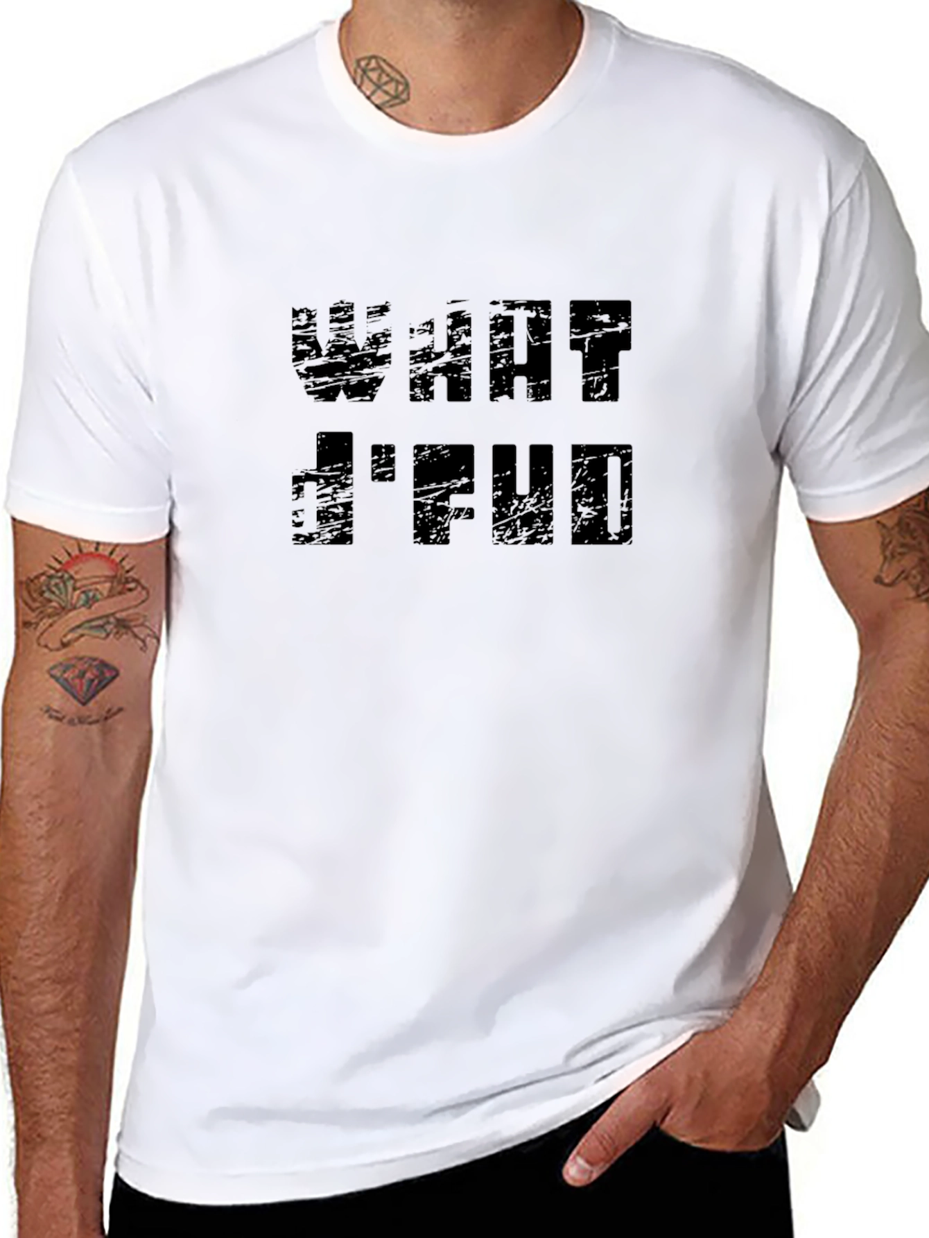 Edgy What Id FUD Graphic Tee - Black
